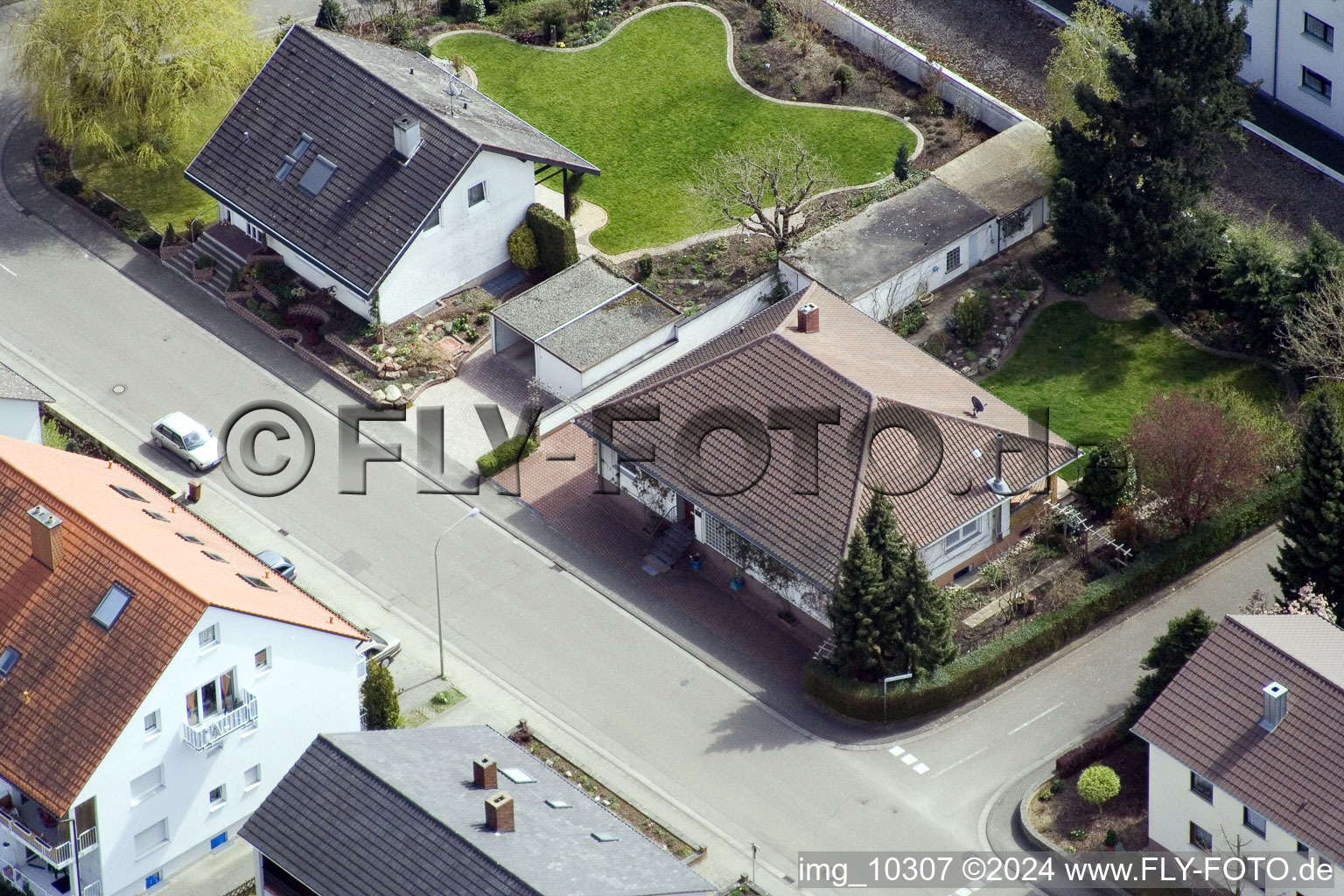 Drone recording of Kandel in the state Rhineland-Palatinate, Germany