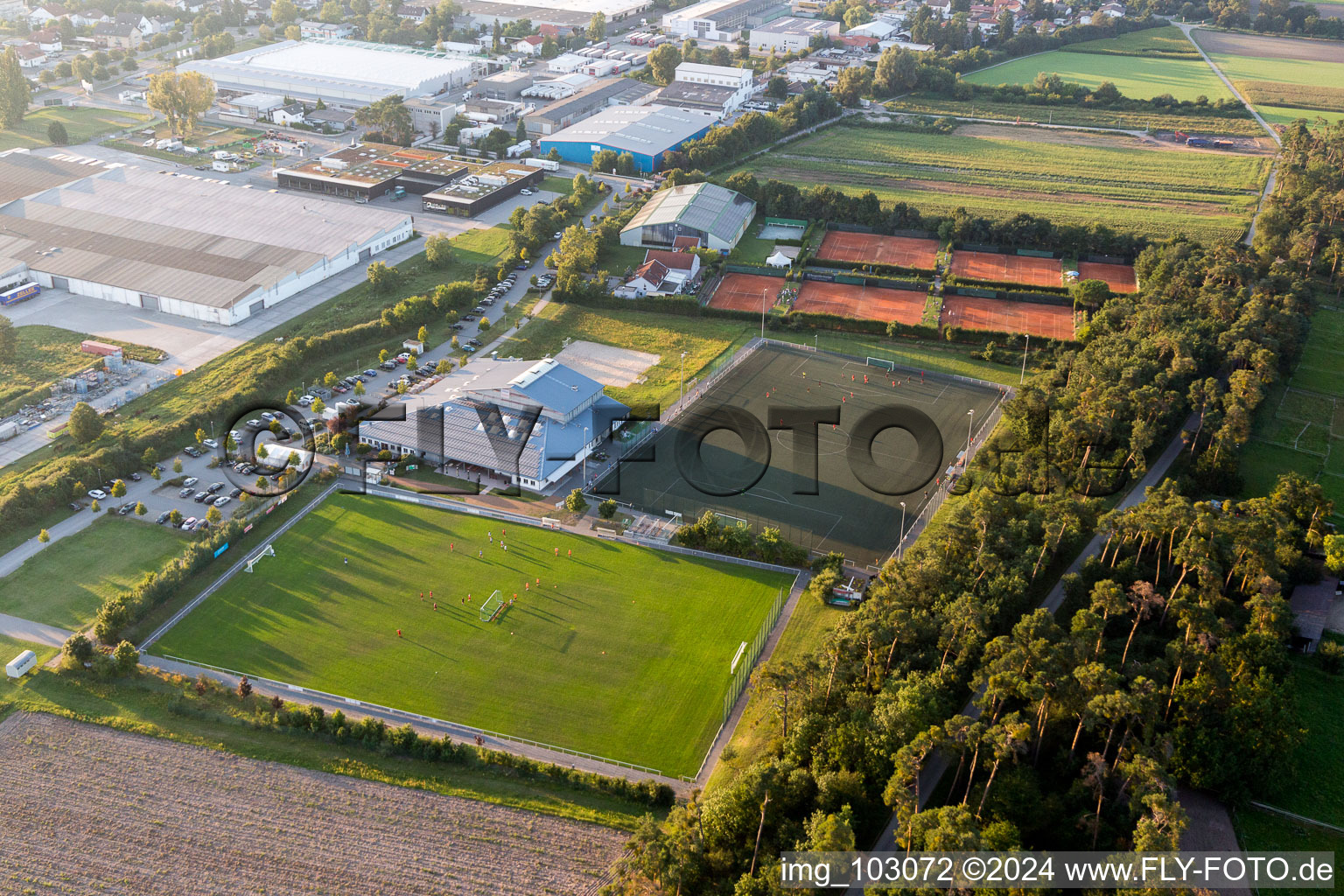 Lorsch in the state Hesse, Germany viewn from the air