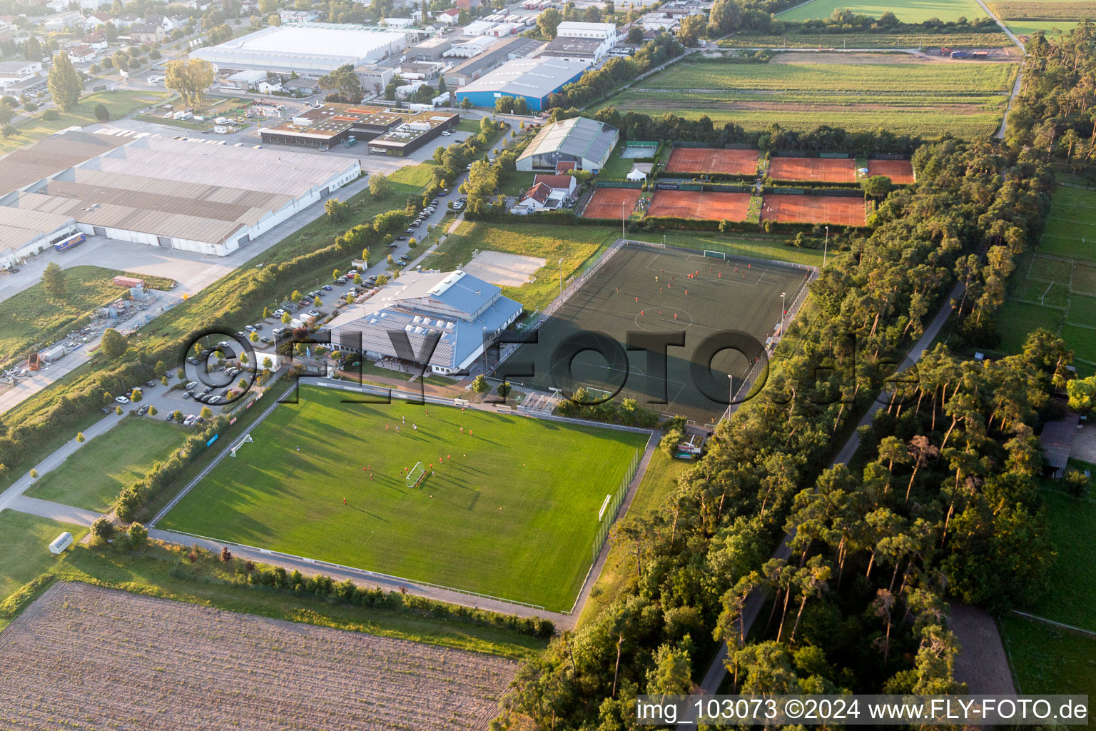 Drone recording of Lorsch in the state Hesse, Germany