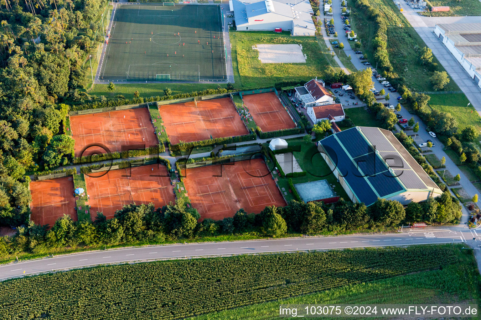 Lorsch in the state Hesse, Germany from the drone perspective