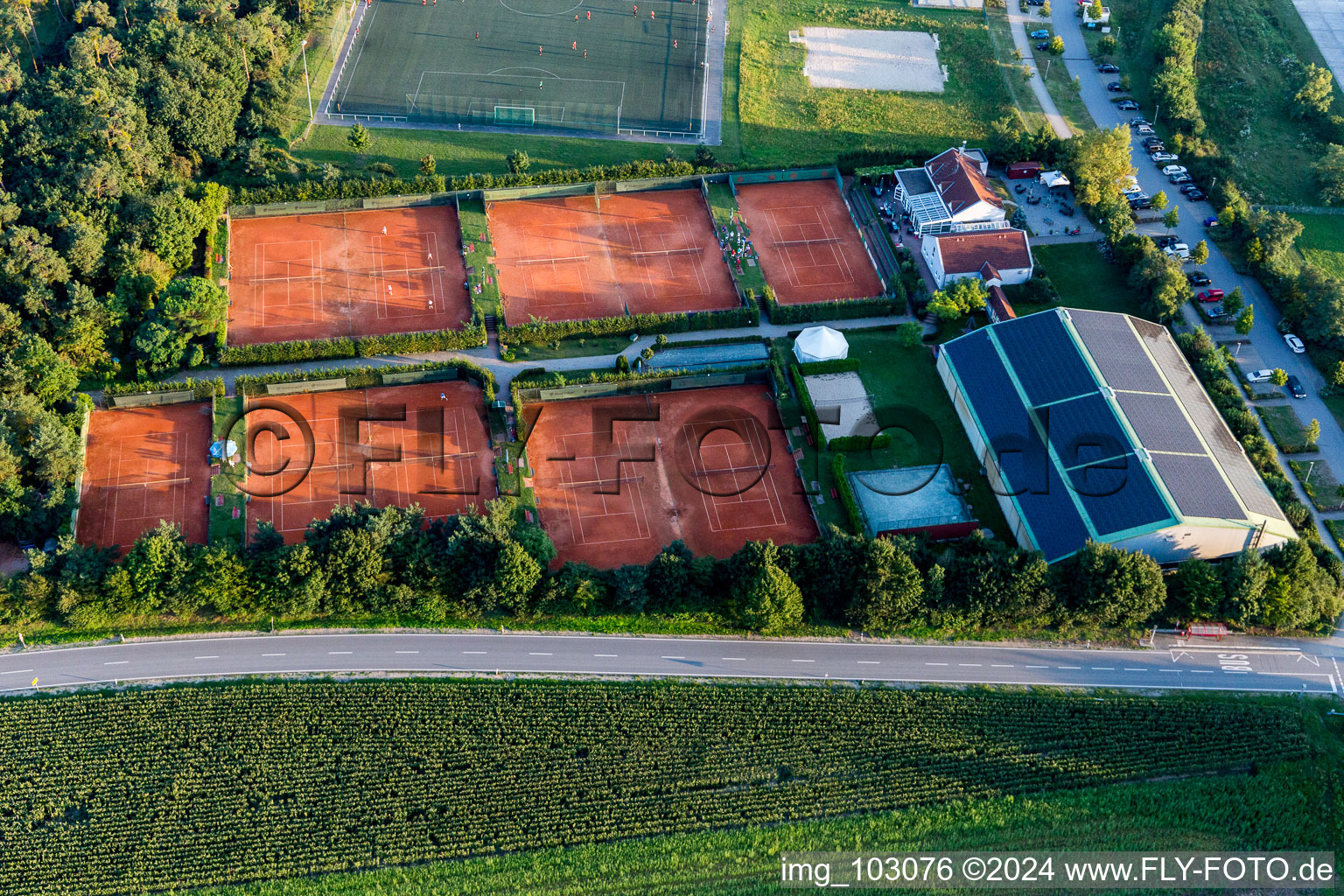 Lorsch in the state Hesse, Germany from a drone