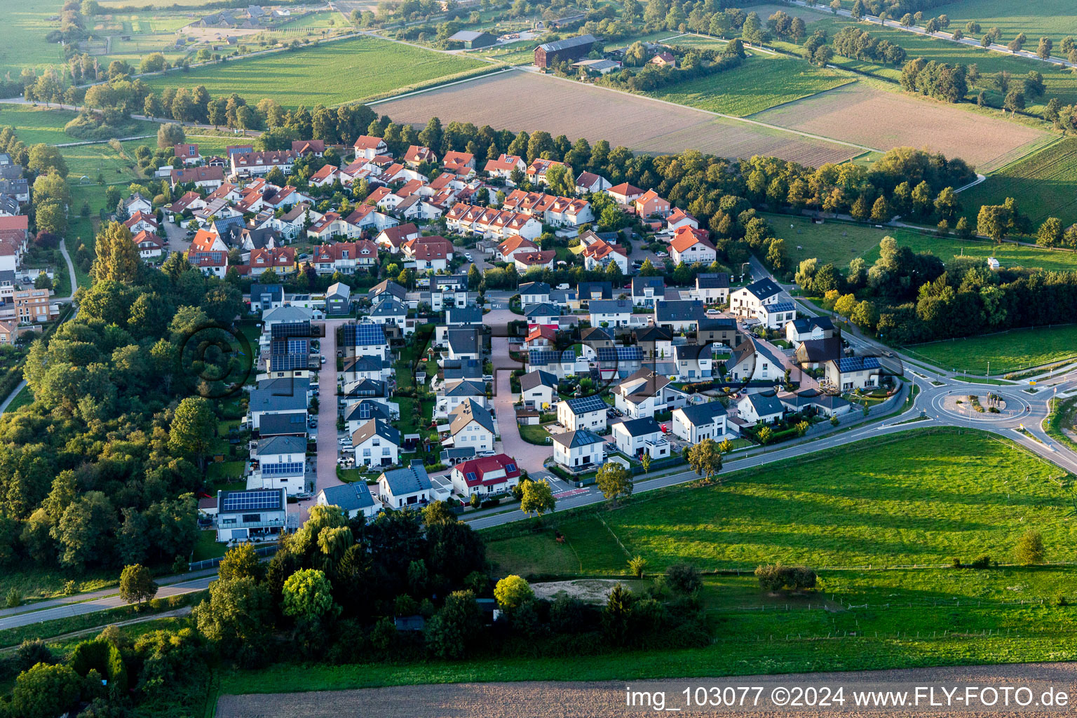 Lorsch in the state Hesse, Germany seen from a drone