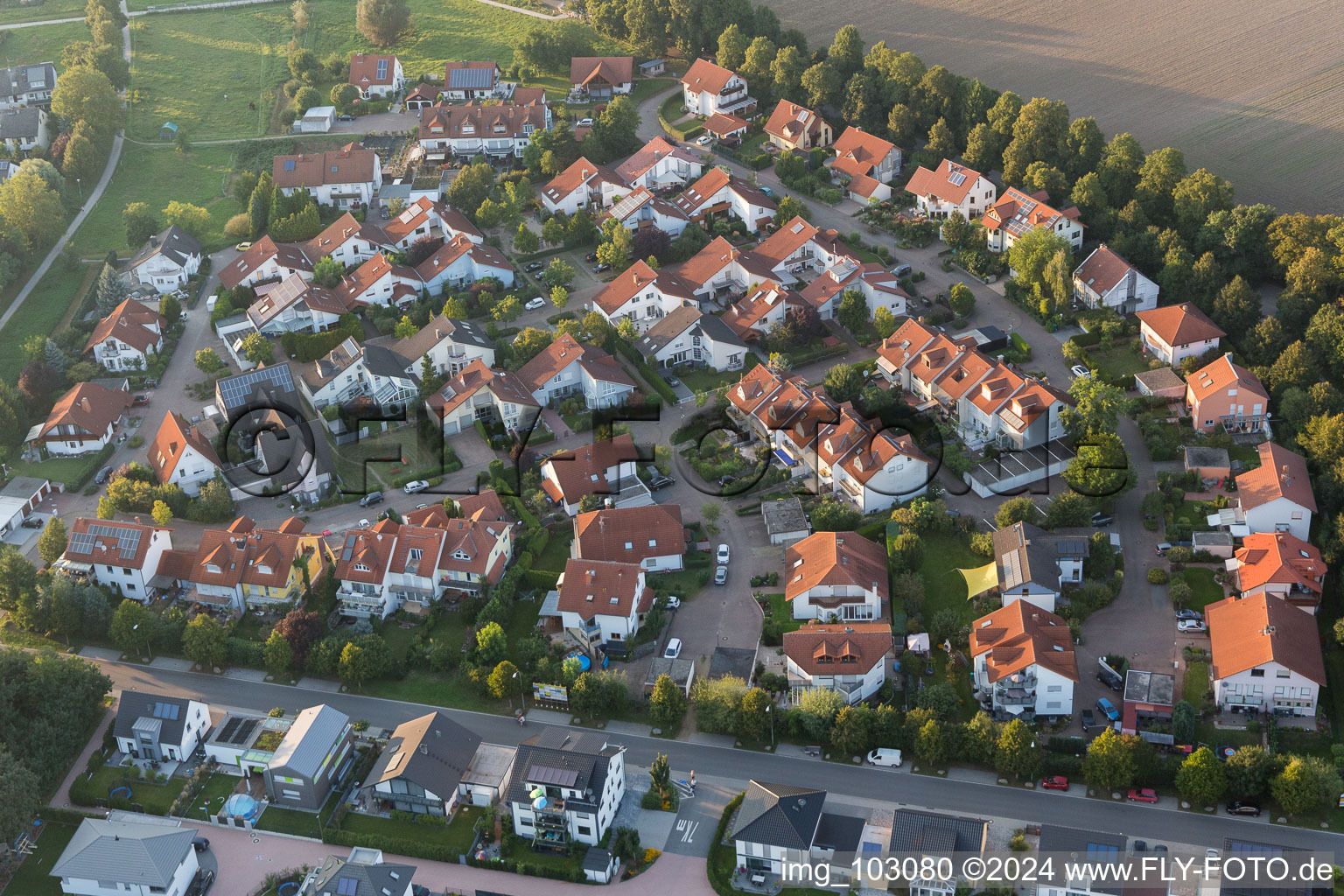 Oblique view of Lorsch in the state Hesse, Germany