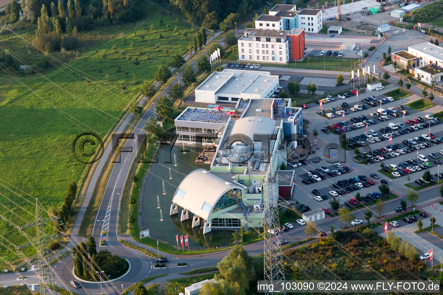 Lorsch in the state Hesse, Germany seen from above