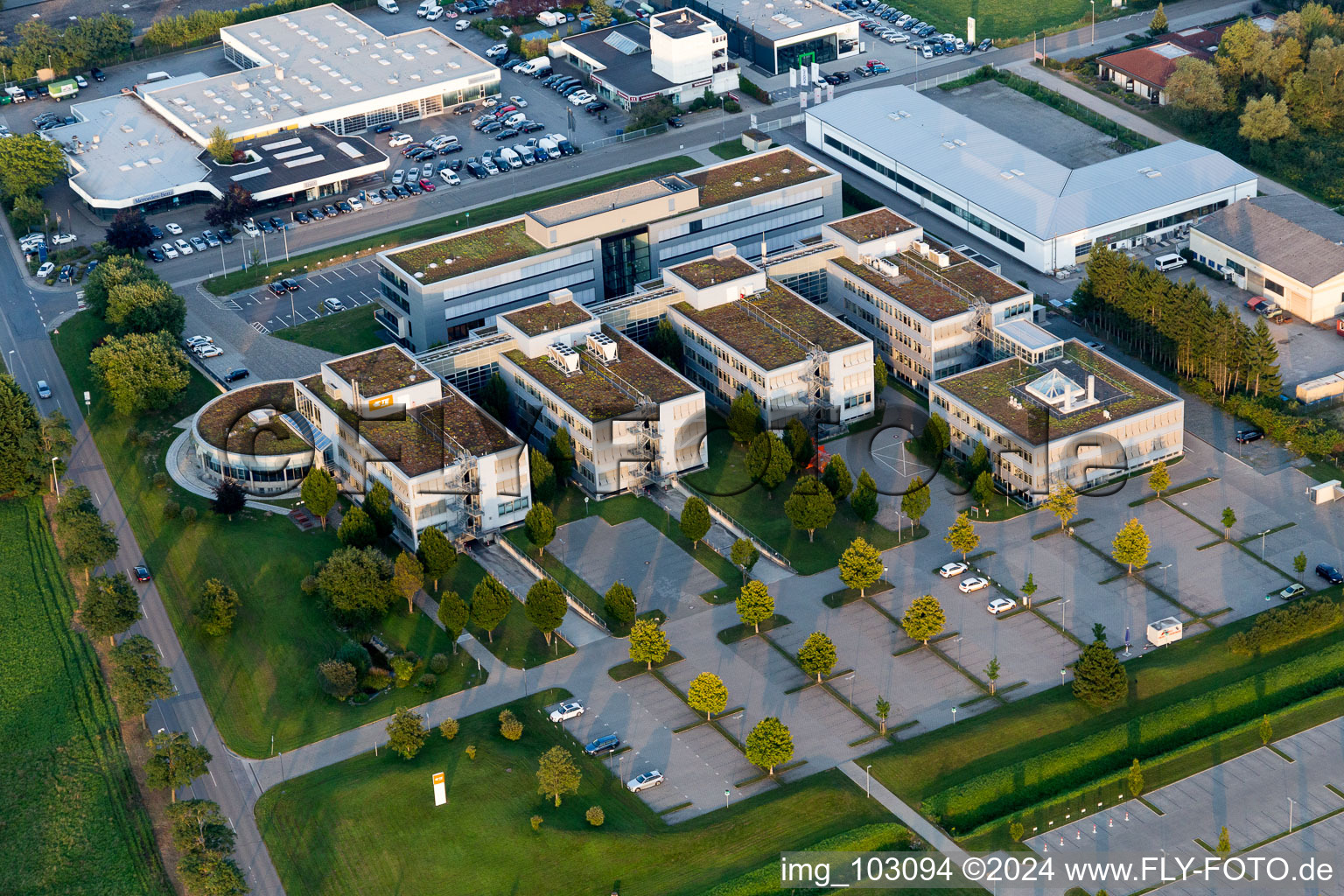 Industrial area in Bensheim in the state Hesse, Germany