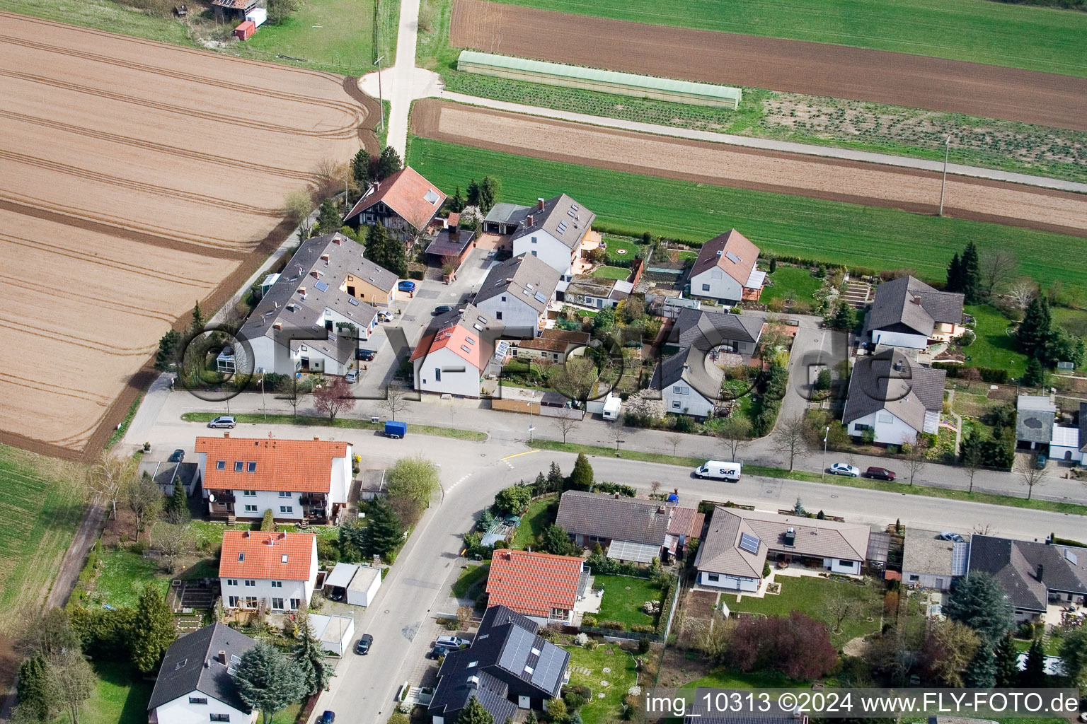 Aerial photograpy of Kandel in the state Rhineland-Palatinate, Germany