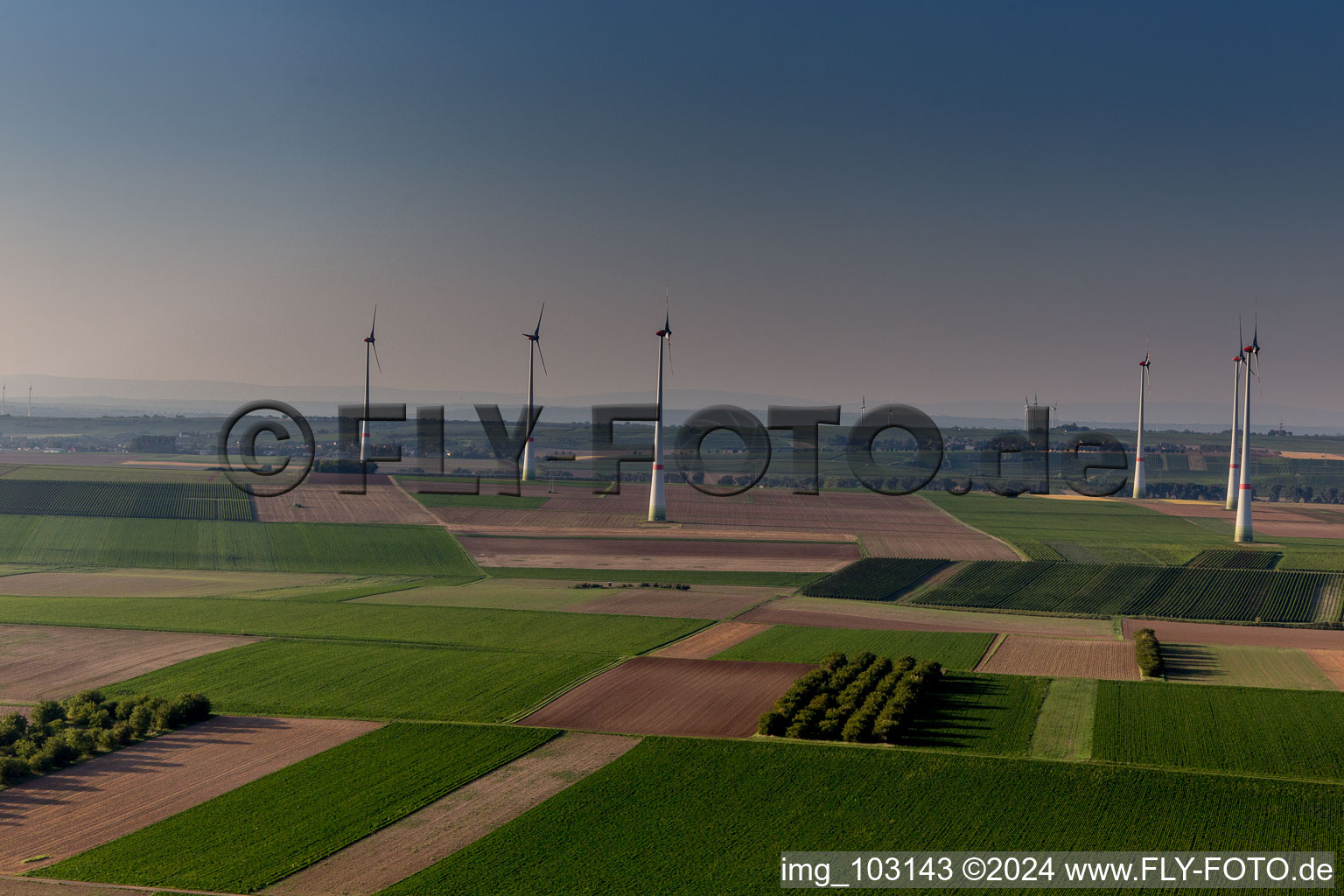 Bechtheim in the state Rhineland-Palatinate, Germany from the drone perspective