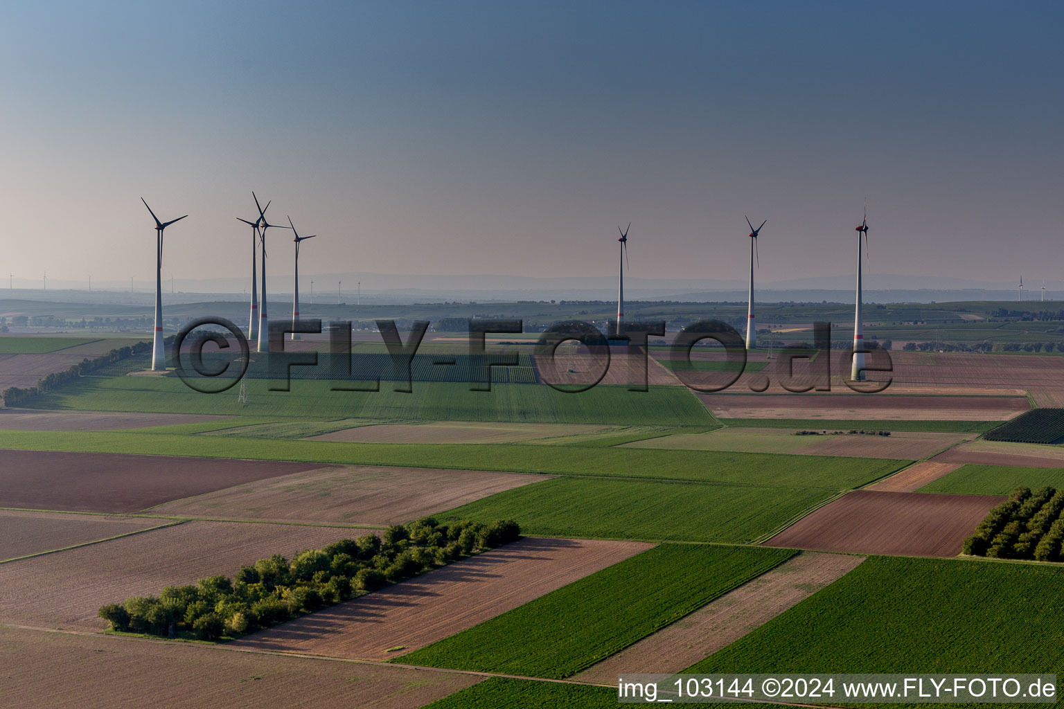 Bechtheim in the state Rhineland-Palatinate, Germany from a drone