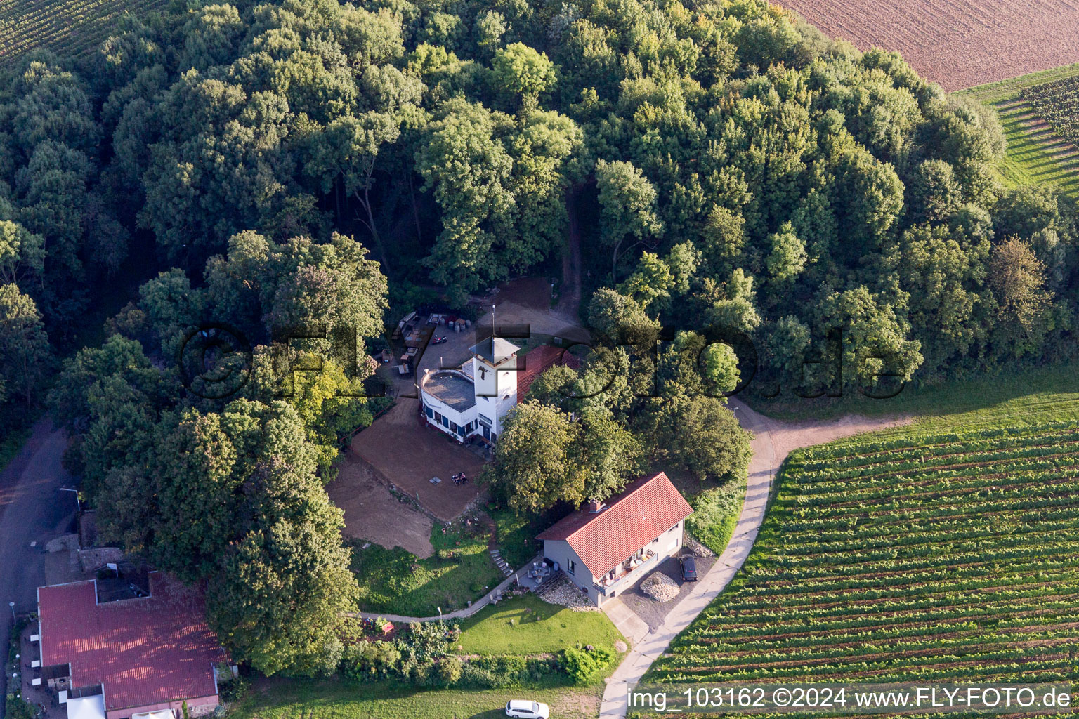 Aerial photograpy of District Dittelsheim in Dittelsheim-Heßloch in the state Rhineland-Palatinate, Germany