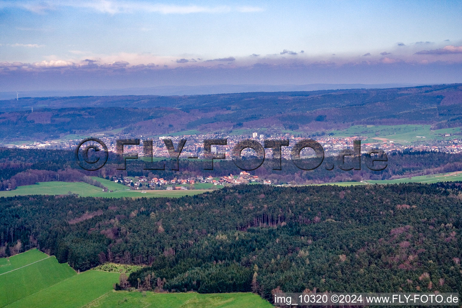 From the west in Erbach in the state Hesse, Germany