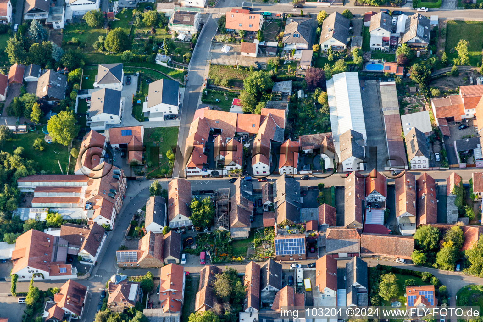 Bird's eye view of Walsheim in the state Rhineland-Palatinate, Germany