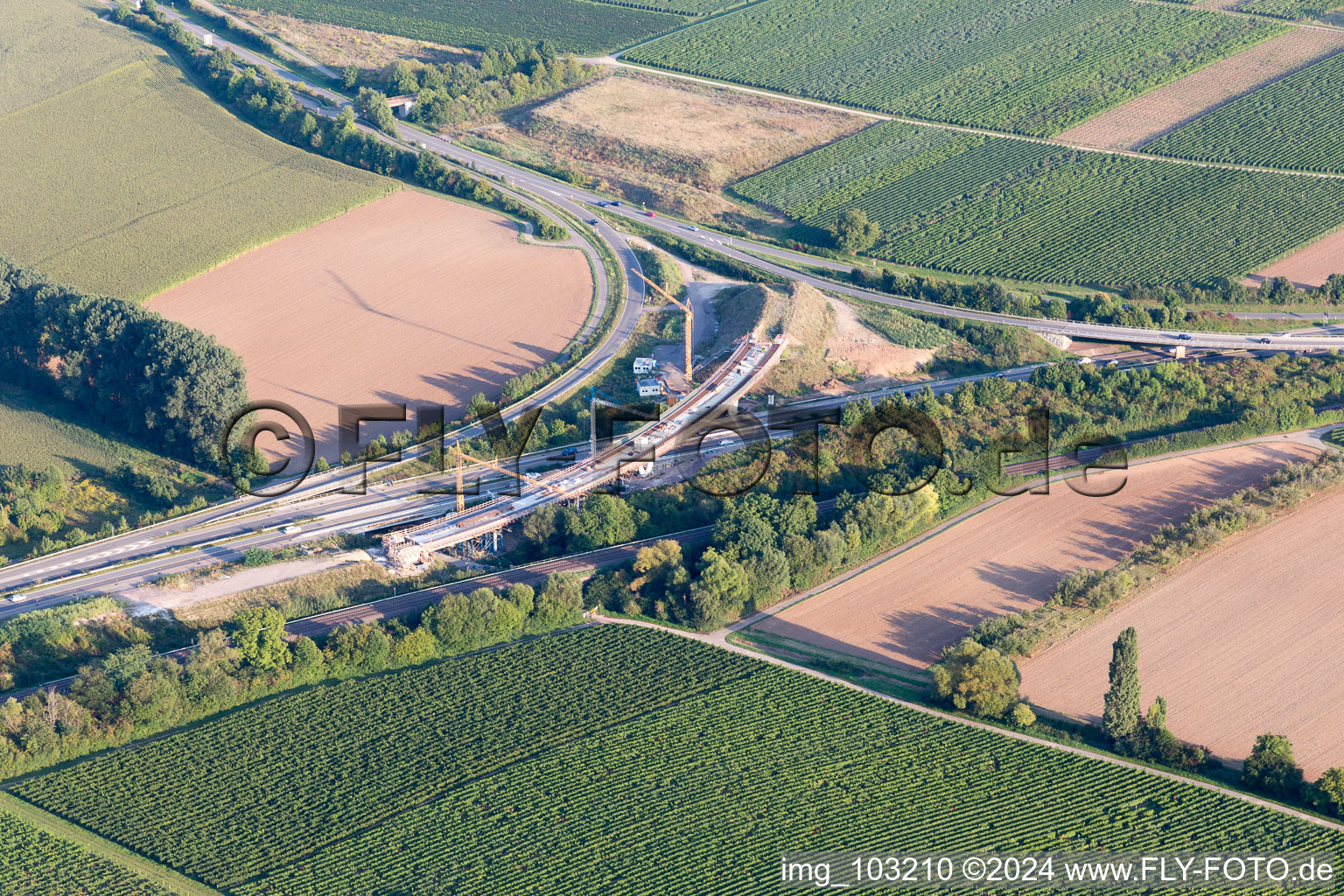 Aerial photograpy of Knöringen in the state Rhineland-Palatinate, Germany