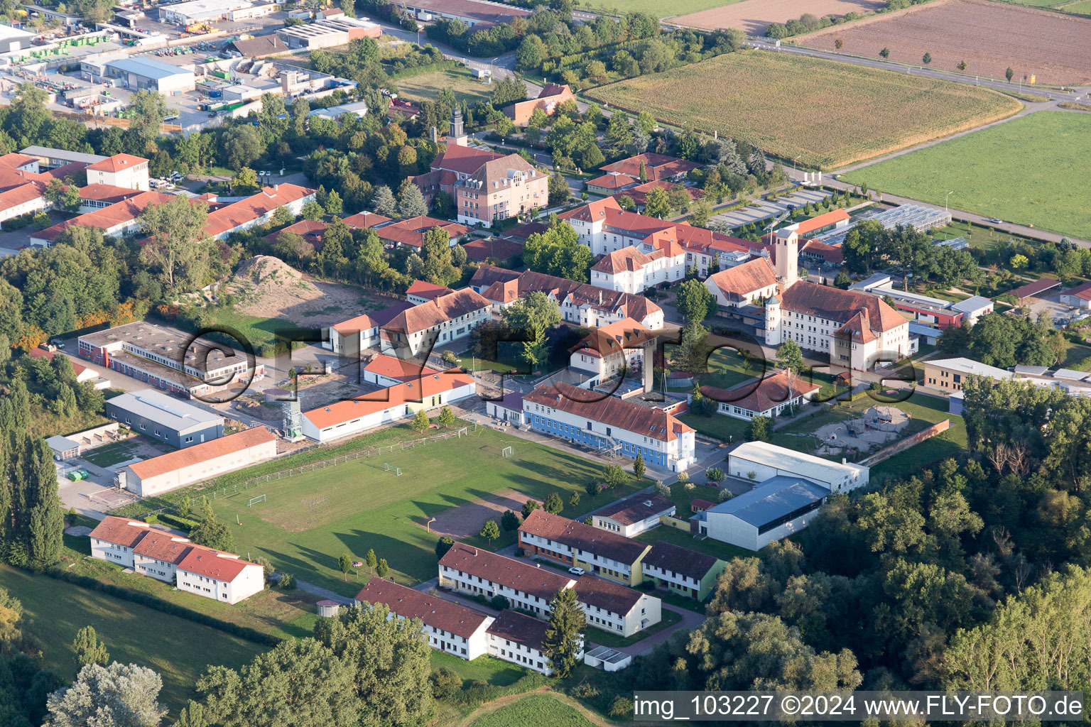 Oblique view of Landau in der Pfalz in the state Rhineland-Palatinate, Germany