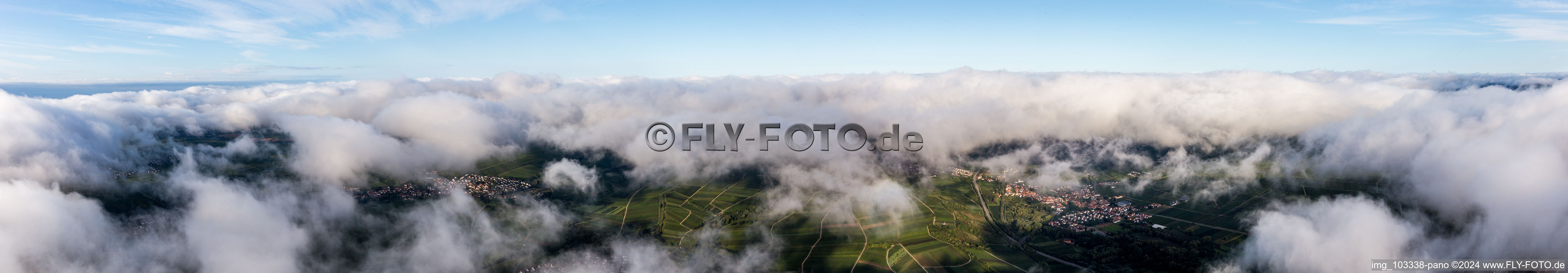 Panorama in Ranschbach in the state Rhineland-Palatinate, Germany