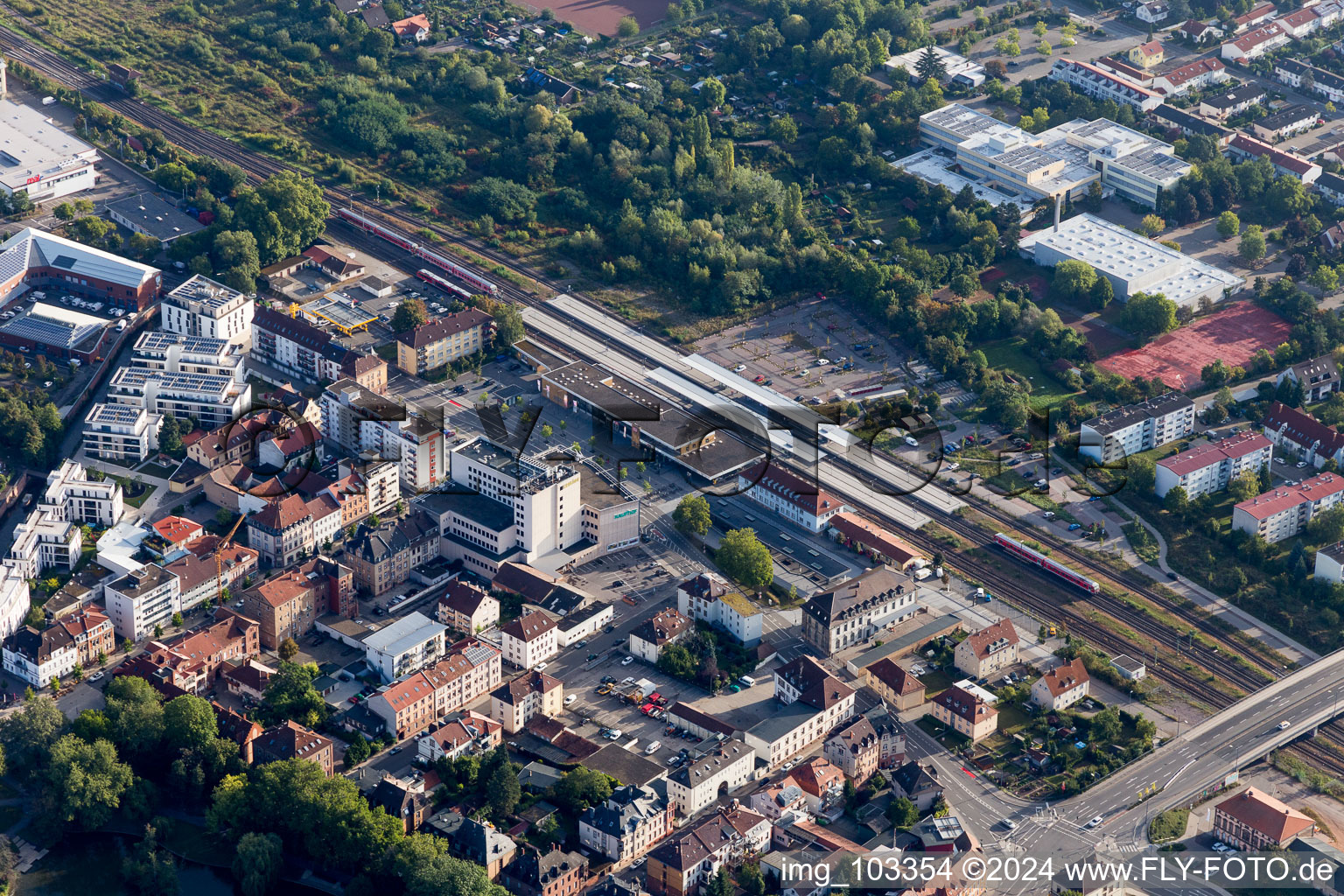 Drone image of Landau in der Pfalz in the state Rhineland-Palatinate, Germany