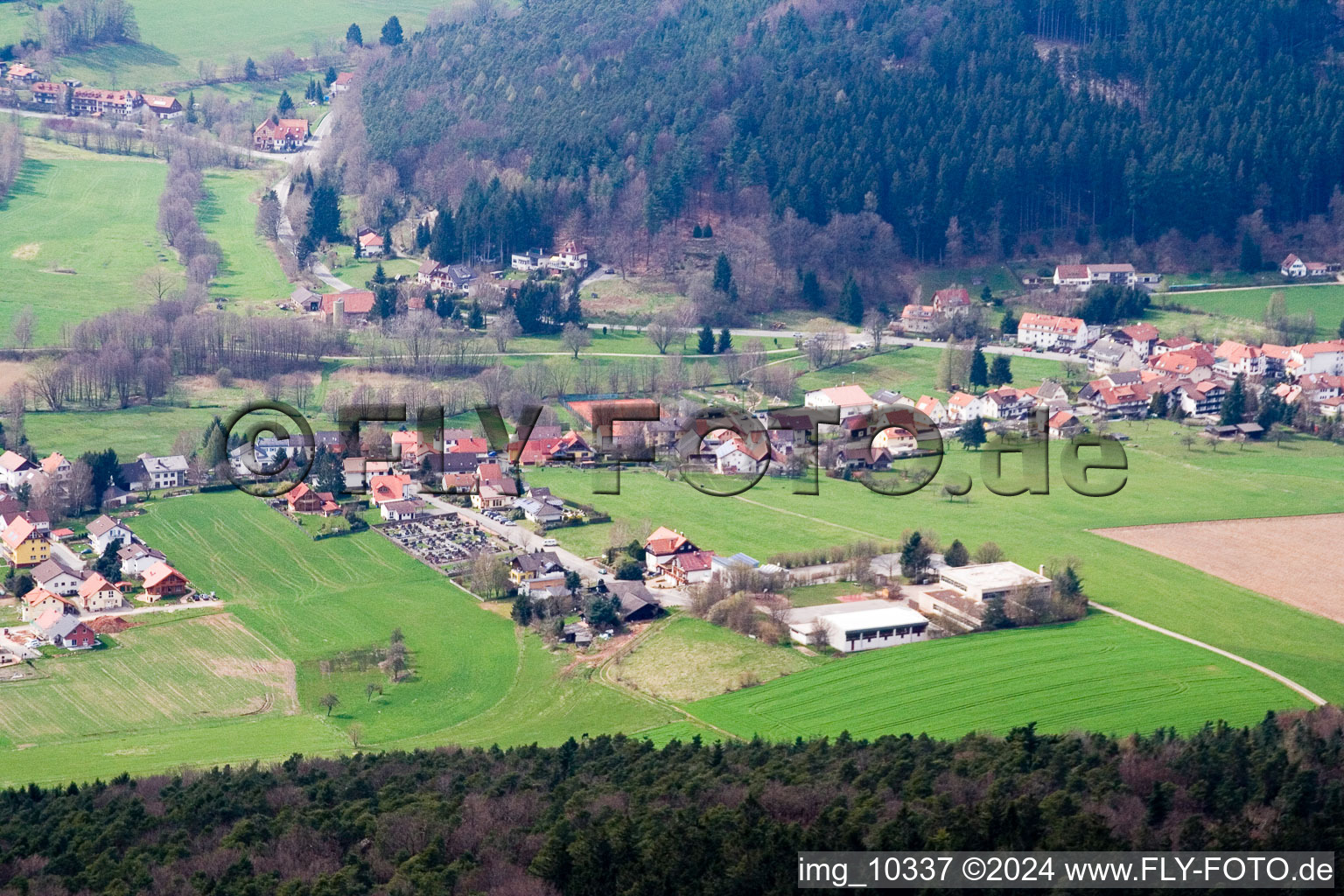 Aerial photograpy of District Wahlen in Grasellenbach in the state Hesse, Germany