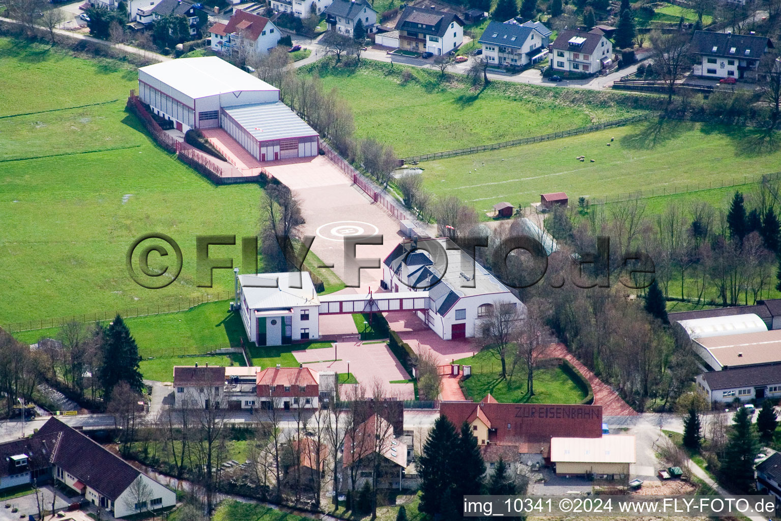 Aerial view of Joest Racing Classic in the district Affolterbach in Wald-Michelbach in the state Hesse, Germany