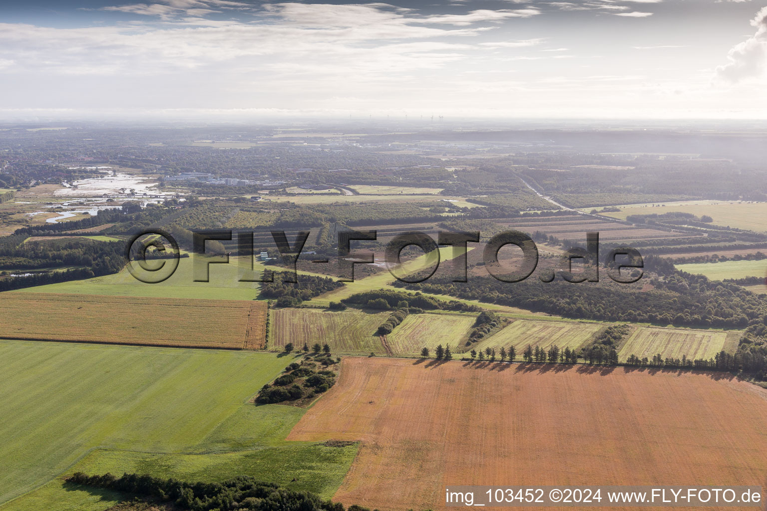 Aerial view of Varde in the state South Denmark, Denmark