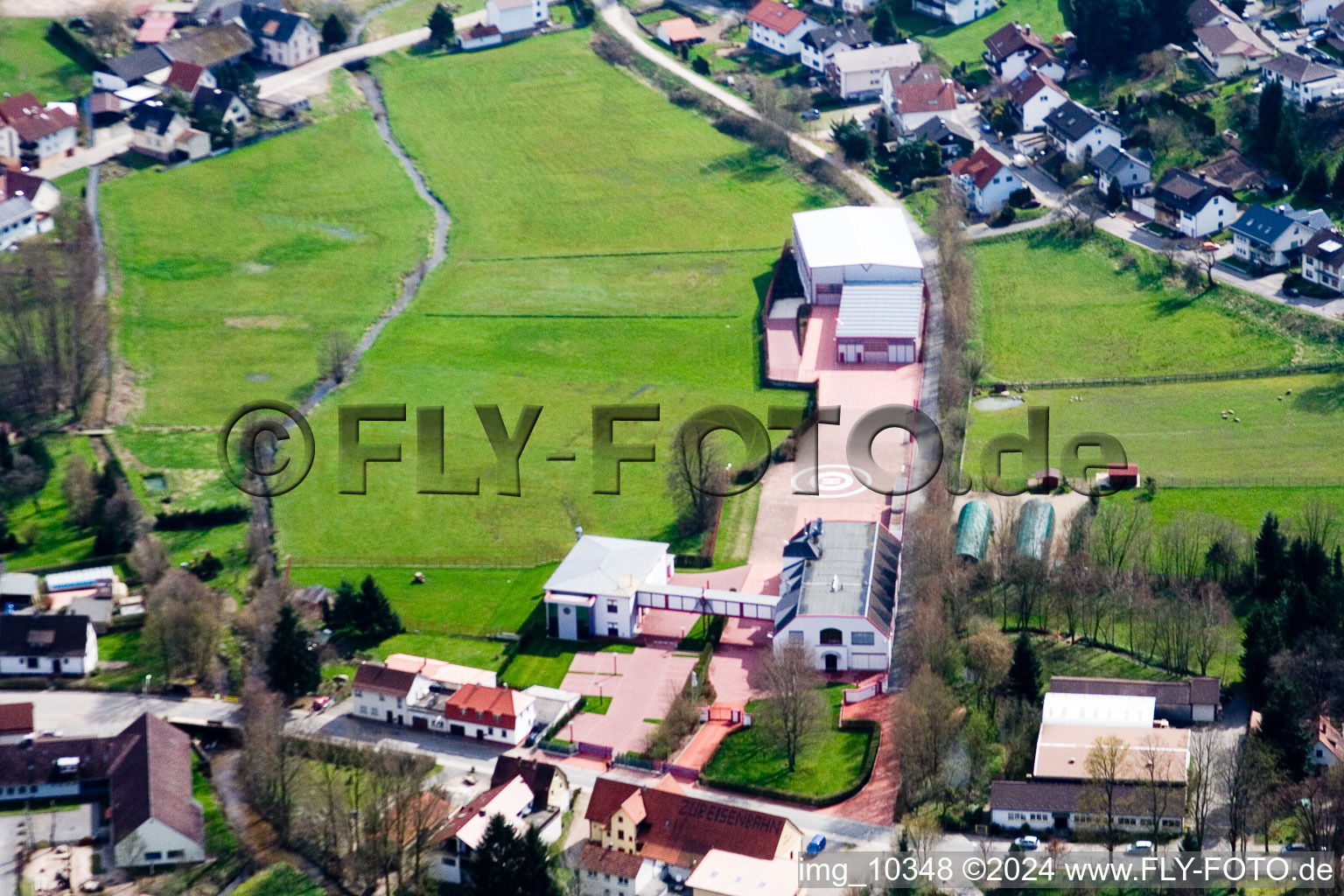 Aerial view of District Affolterbach in Wald-Michelbach in the state Hesse, Germany