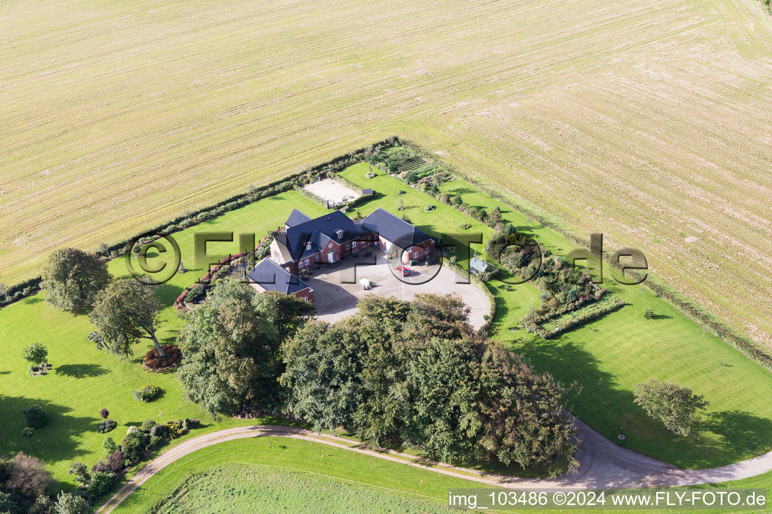 Aerial photograpy of Varde in the state South Denmark, Denmark