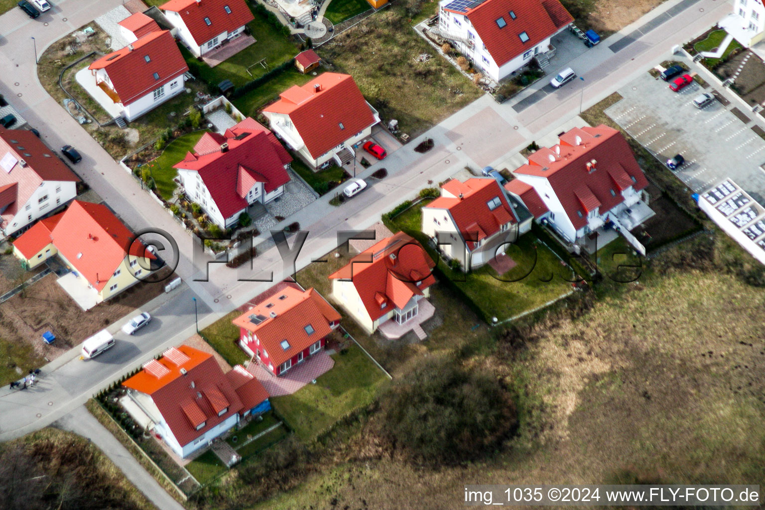 New development area in Wörth am Rhein in the state Rhineland-Palatinate, Germany