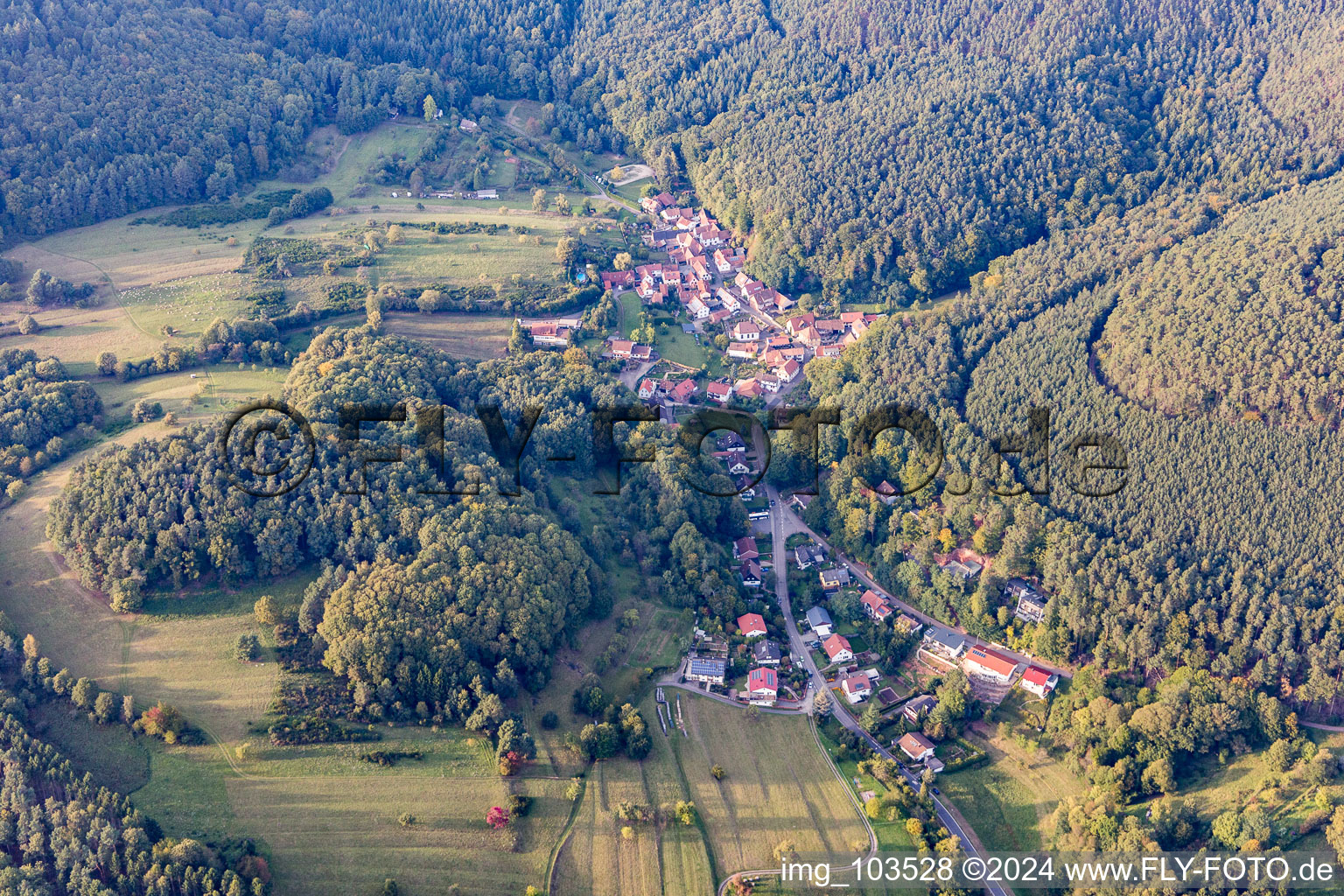 Blankenborn in the state Rhineland-Palatinate, Germany seen from a drone