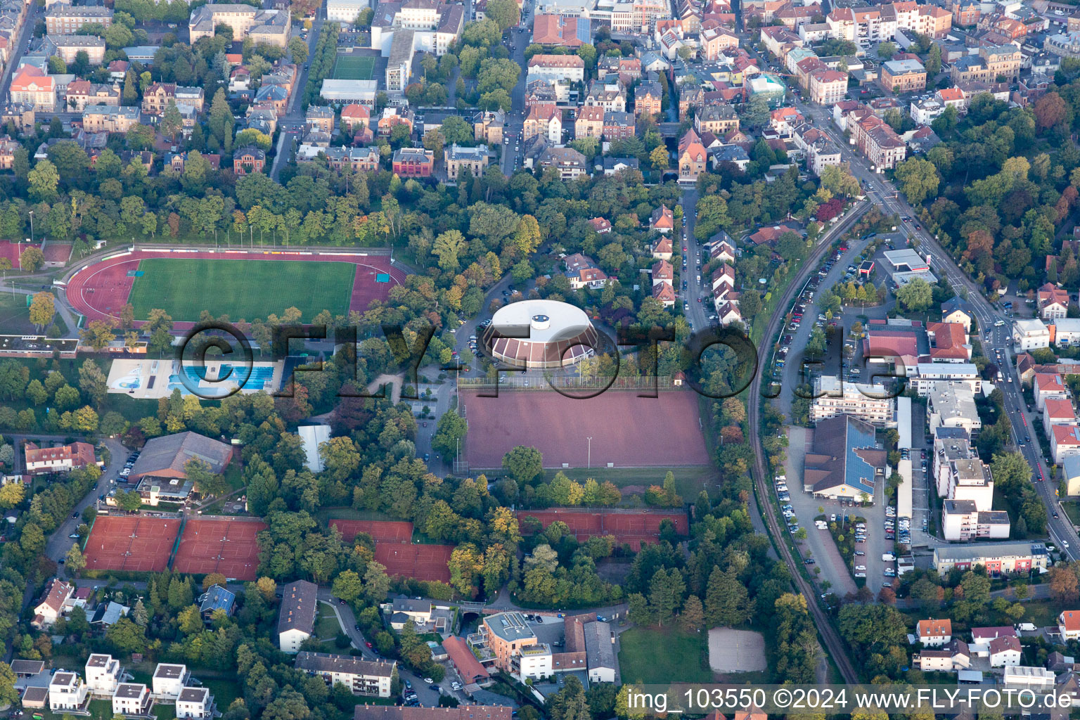Aerial photograpy of Landau West in Landau in der Pfalz in the state Rhineland-Palatinate, Germany