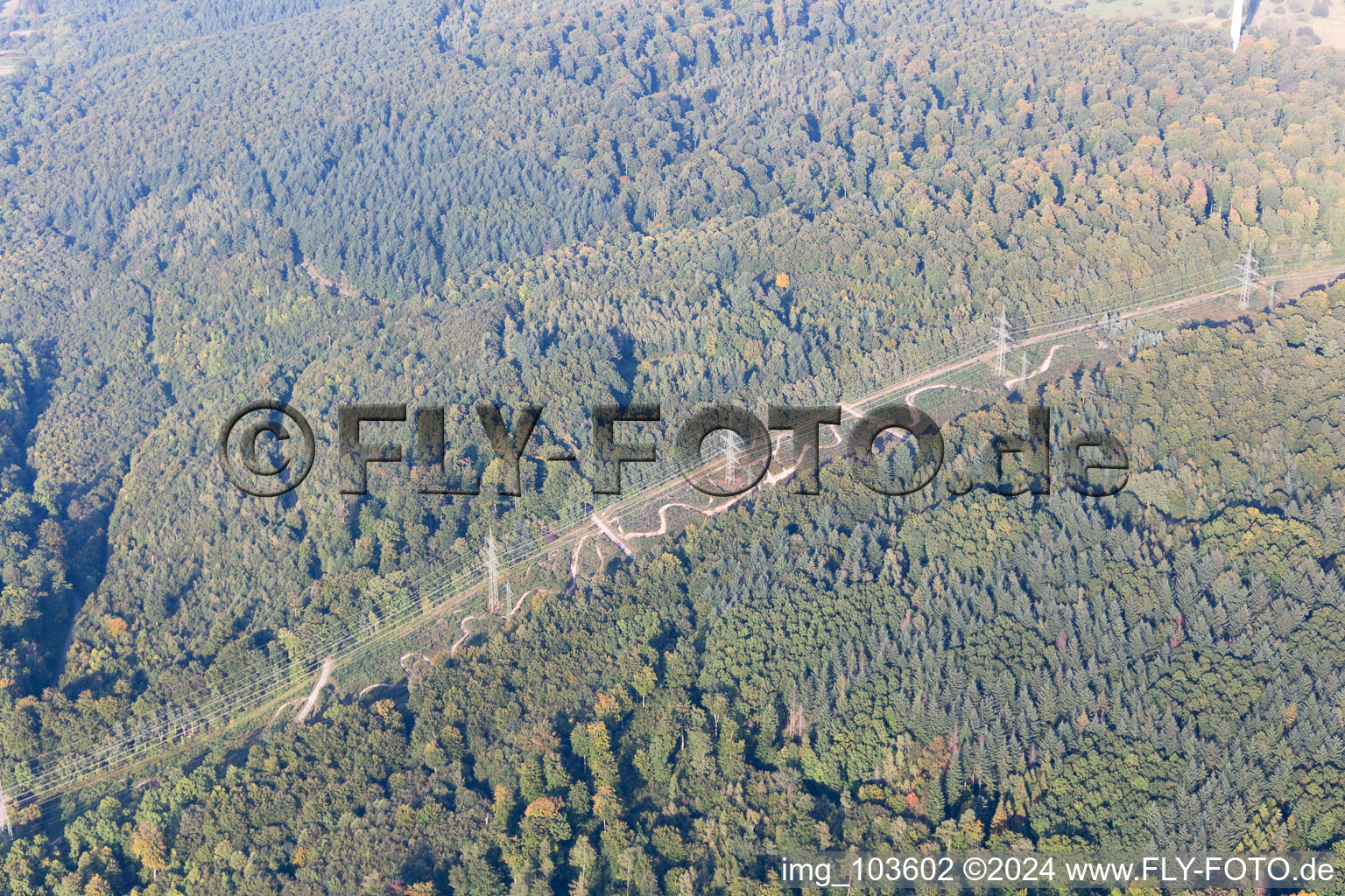 Power Pole Trail in Ettlingen in the state Baden-Wuerttemberg, Germany