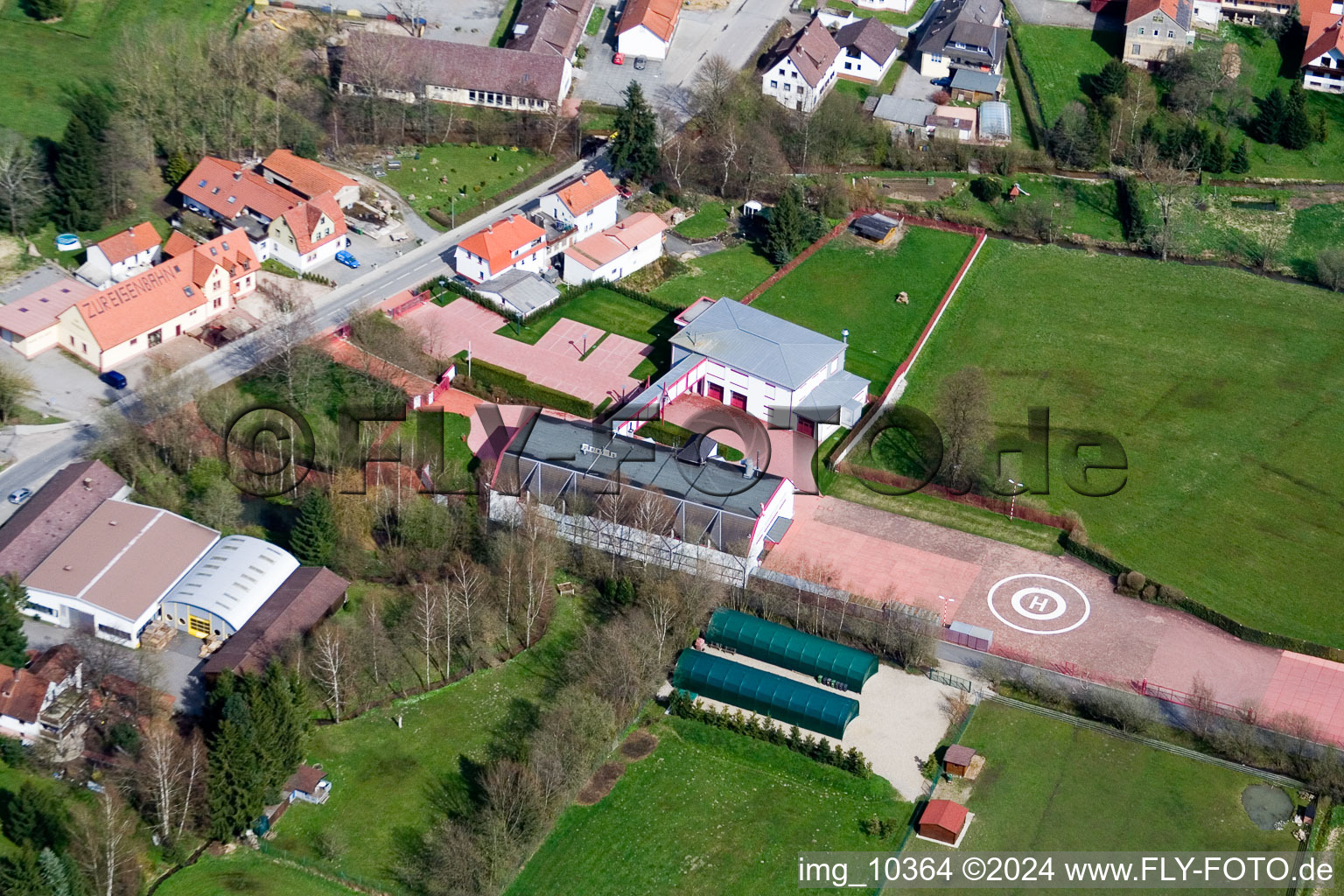 Kocherbach in the state Hesse, Germany from the plane