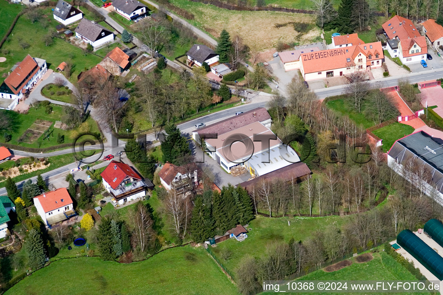 District Affolterbach in Wald-Michelbach in the state Hesse, Germany from above