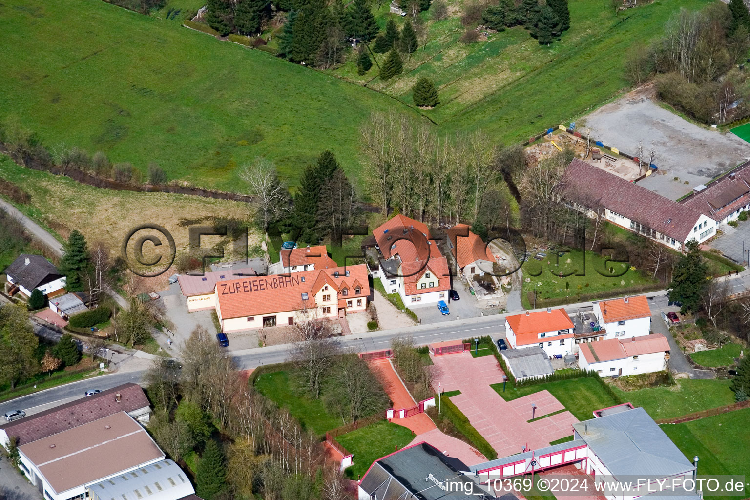 Affolterbach in the state Hesse, Germany from the plane