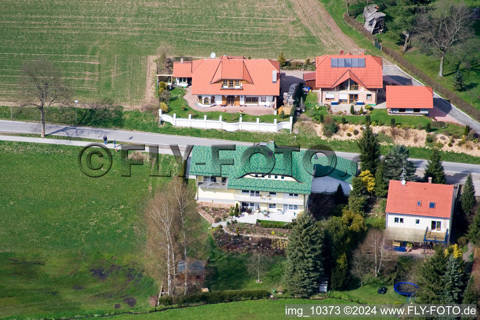 Affolterbach in the state Hesse, Germany viewn from the air