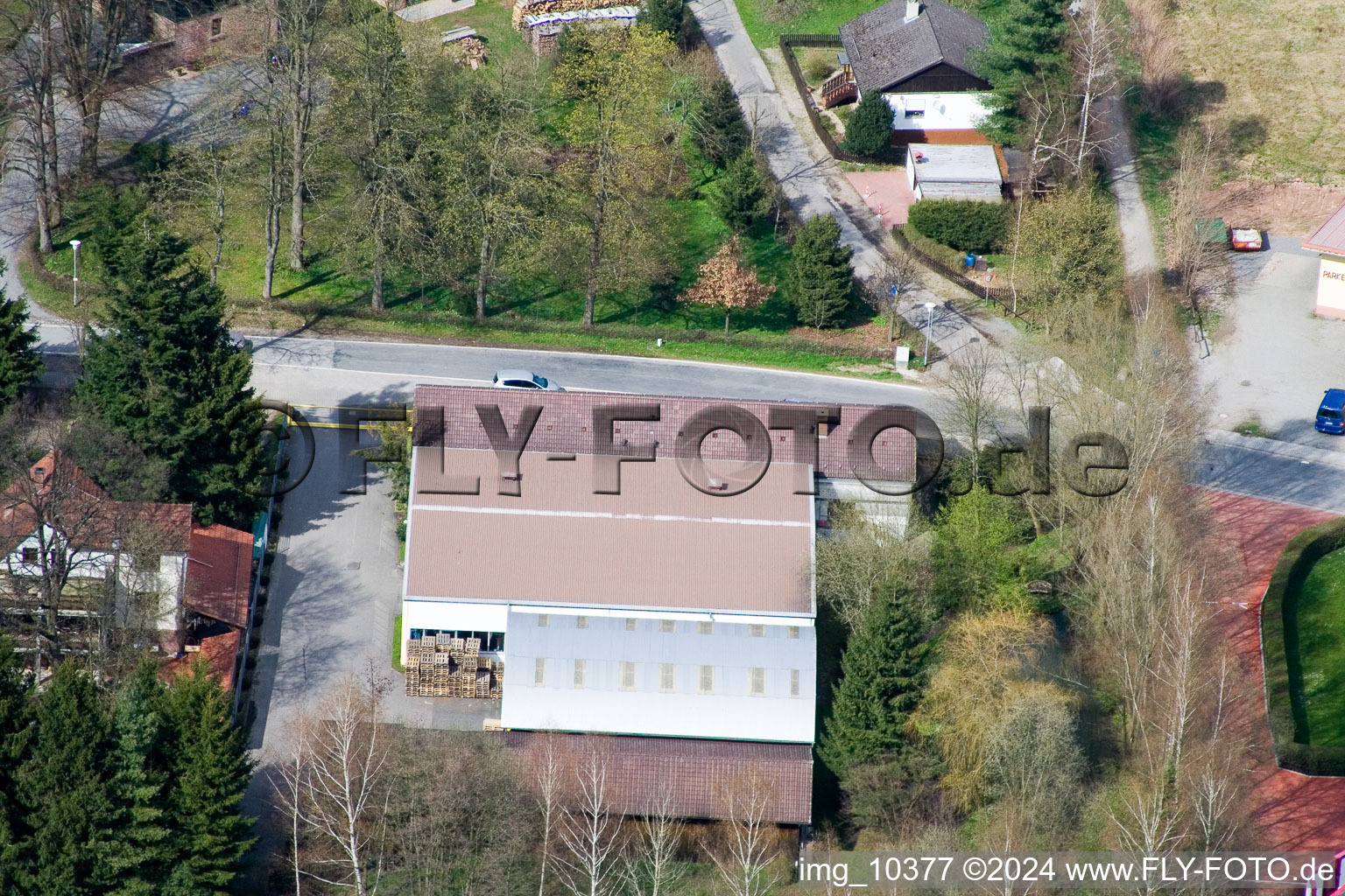 Drone image of Affolterbach in the state Hesse, Germany