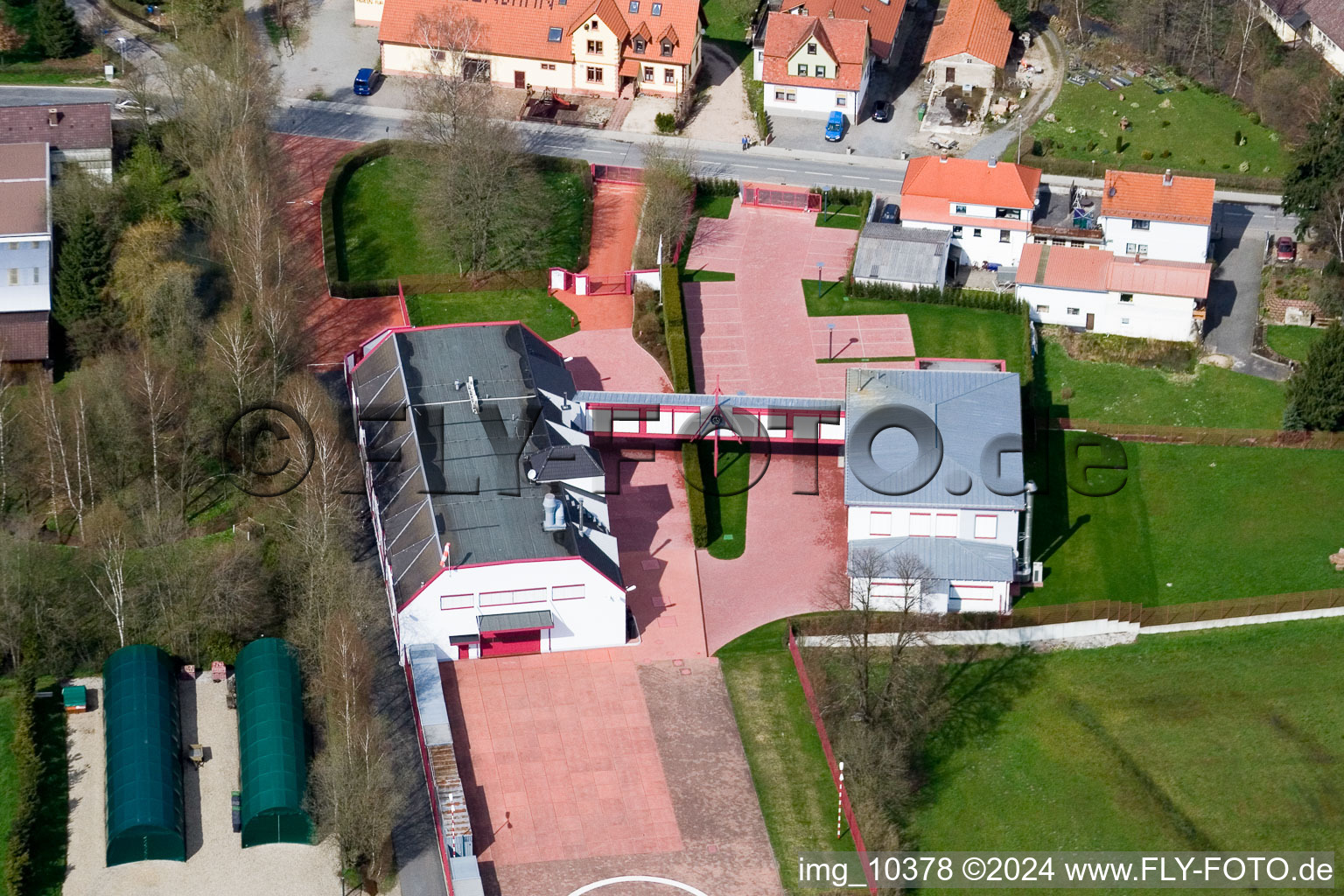 Affolterbach in the state Hesse, Germany from the drone perspective