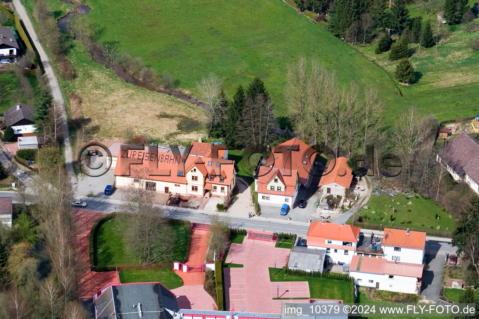 Affolterbach in the state Hesse, Germany from a drone