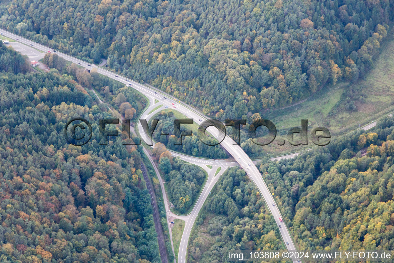 Rinnthal in the state Rhineland-Palatinate, Germany seen from a drone