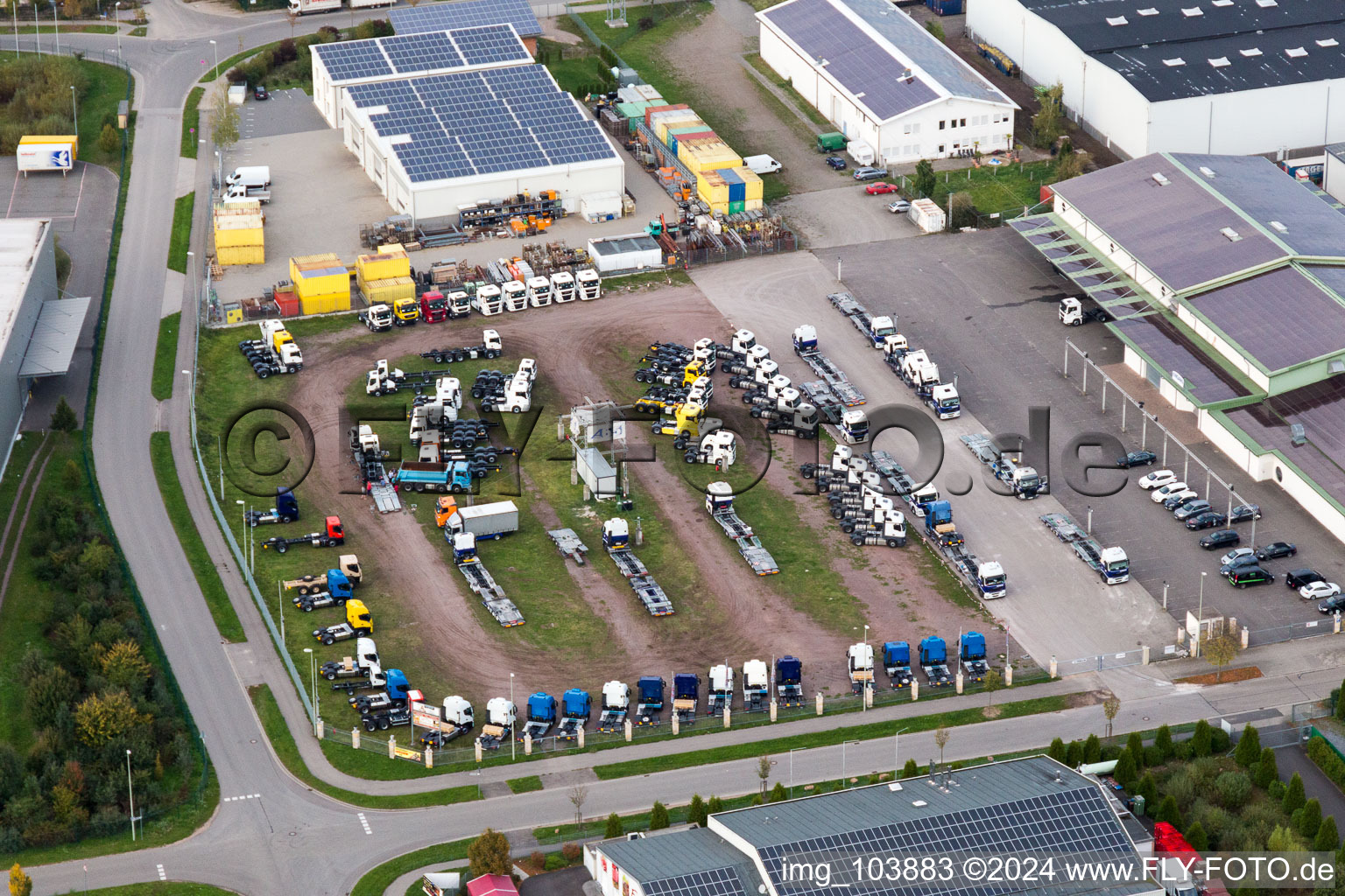 Industrial estate and company settlement Horst in the district Minderslachen in Kandel in the state Rhineland-Palatinate, Germany