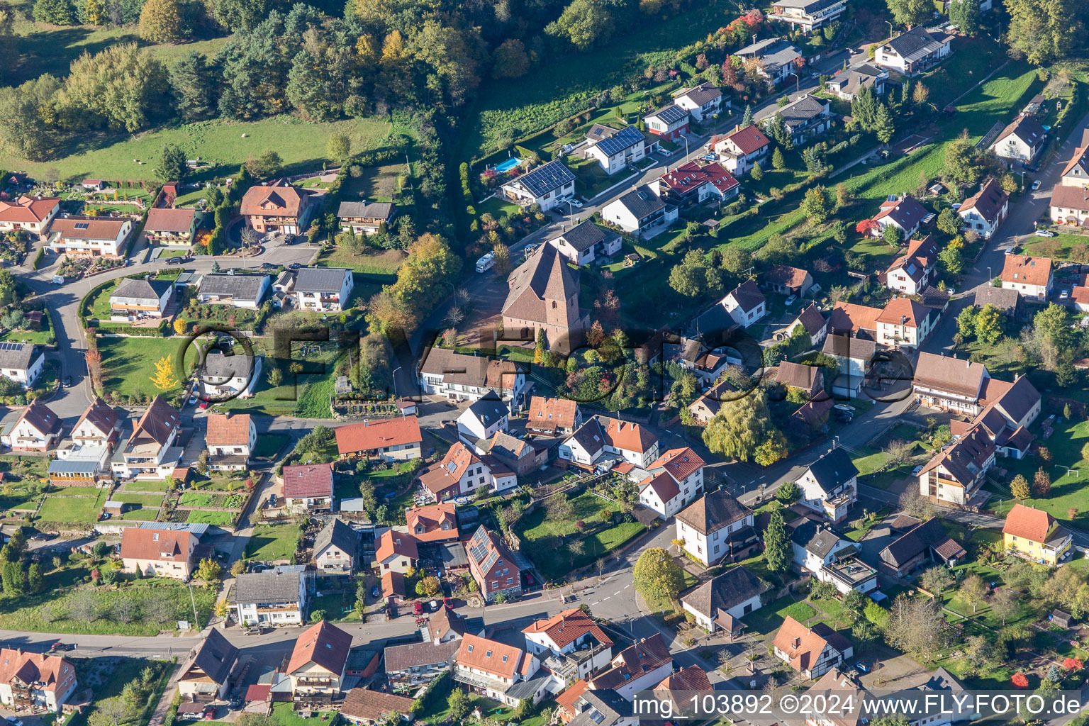 Church building in the village of in Niederschlettenbach in the state Rhineland-Palatinate, Germany