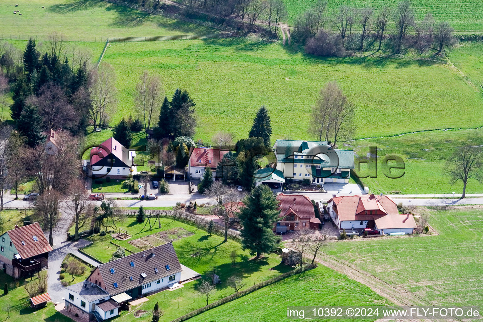 Aerial photograpy of Affolterbach in the district Wahlen in Grasellenbach in the state Hesse, Germany