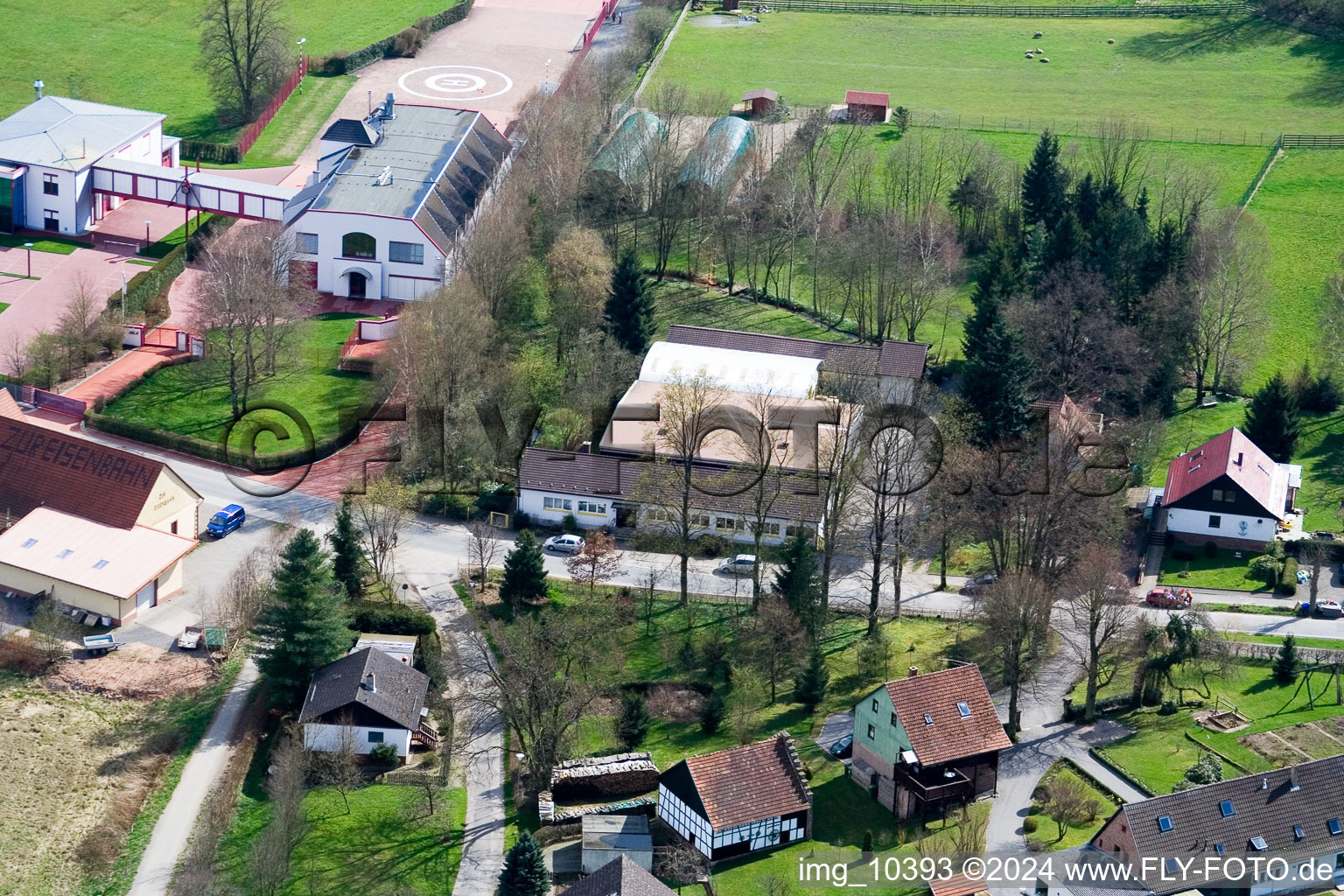 Affolterbach in the state Hesse, Germany from the plane