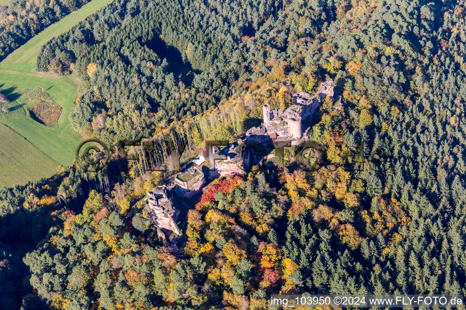 Altdahn and Neudahn Castles in Dahn in the state Rhineland-Palatinate, Germany