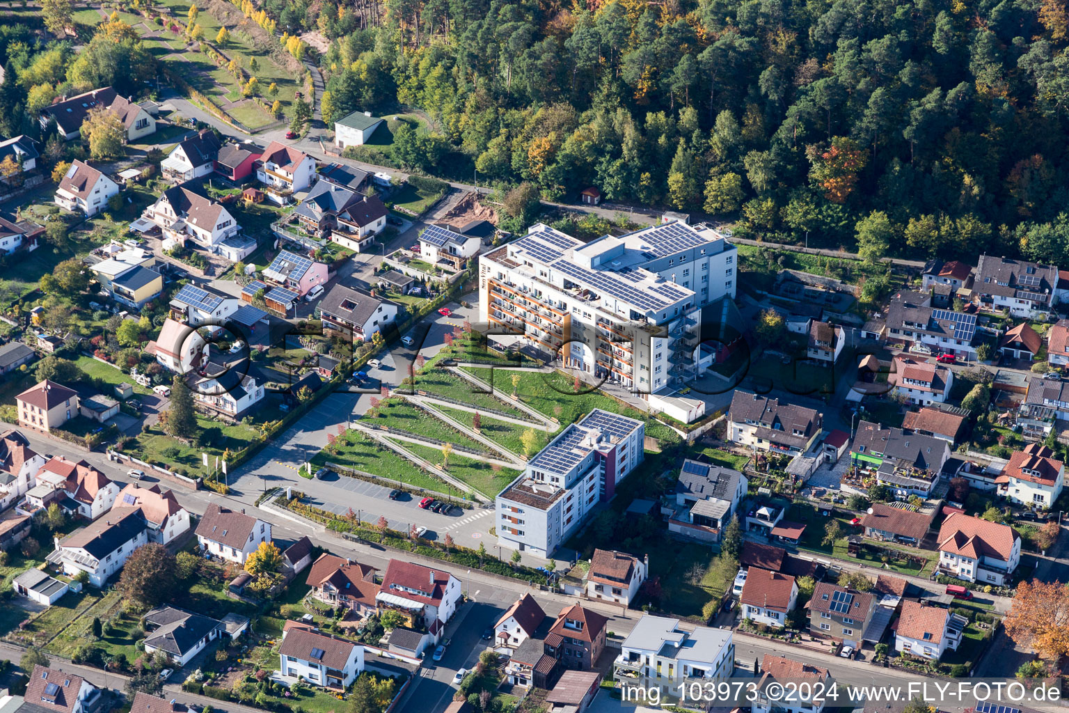 Dahn in the state Rhineland-Palatinate, Germany out of the air