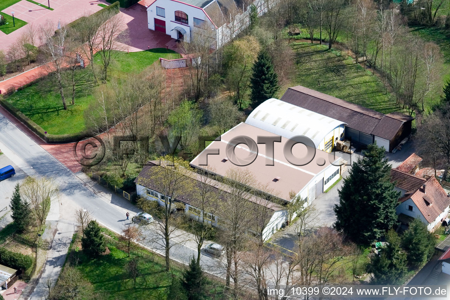 Drone image of Affolterbach in the state Hesse, Germany