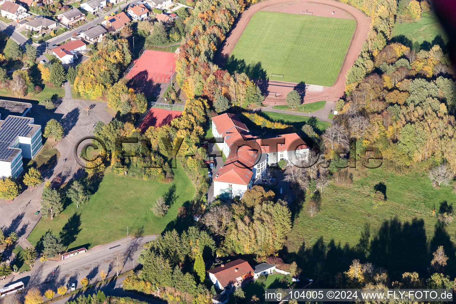 Dahn in the state Rhineland-Palatinate, Germany seen from a drone