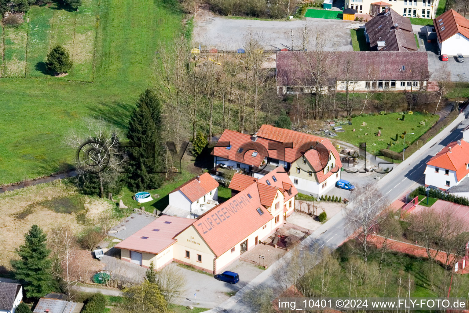 Affolterbach in the state Hesse, Germany from a drone