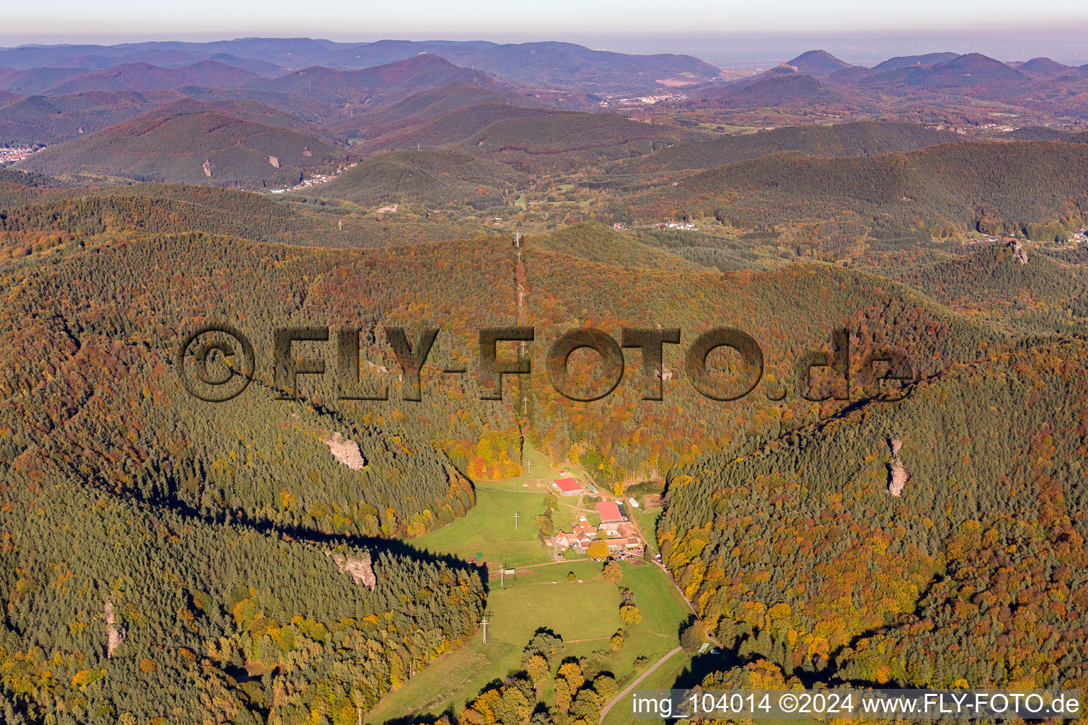 Bärenbrunnerhof in the Bärenbrunner Valley in Busenberg in the state Rhineland-Palatinate, Germany