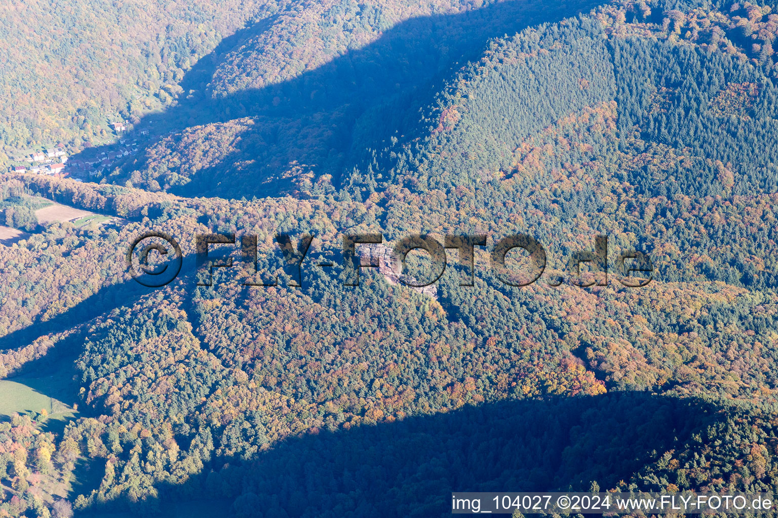 Wernersberg in the state Rhineland-Palatinate, Germany from the drone perspective