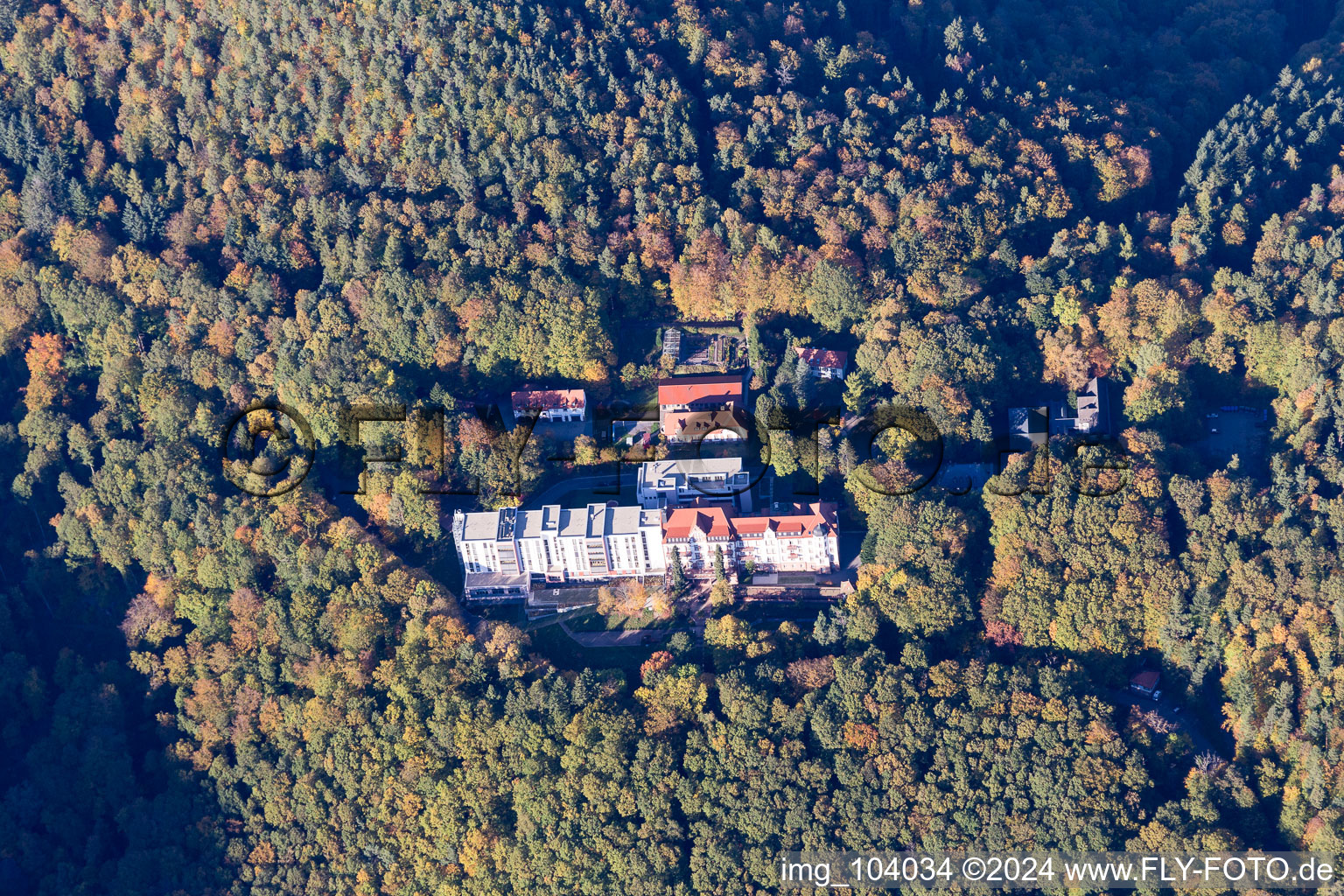 Drone image of Clinic in Eußerthal in the state Rhineland-Palatinate, Germany