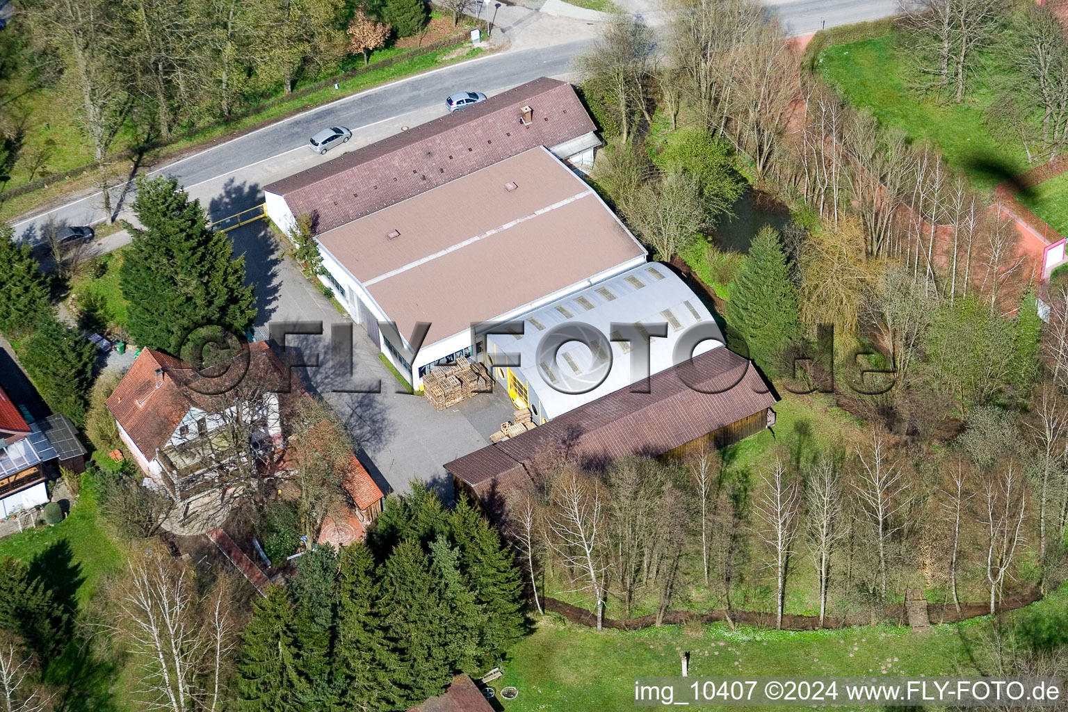 District Affolterbach in Wald-Michelbach in the state Hesse, Germany from the drone perspective