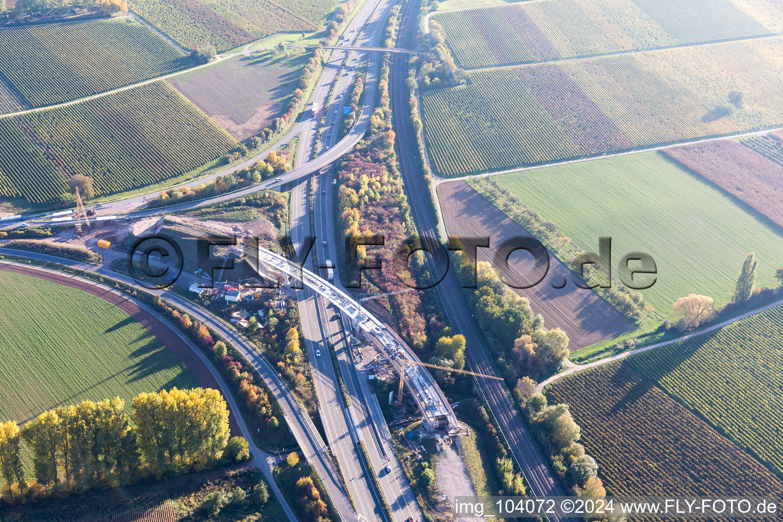 Knöringen in the state Rhineland-Palatinate, Germany viewn from the air